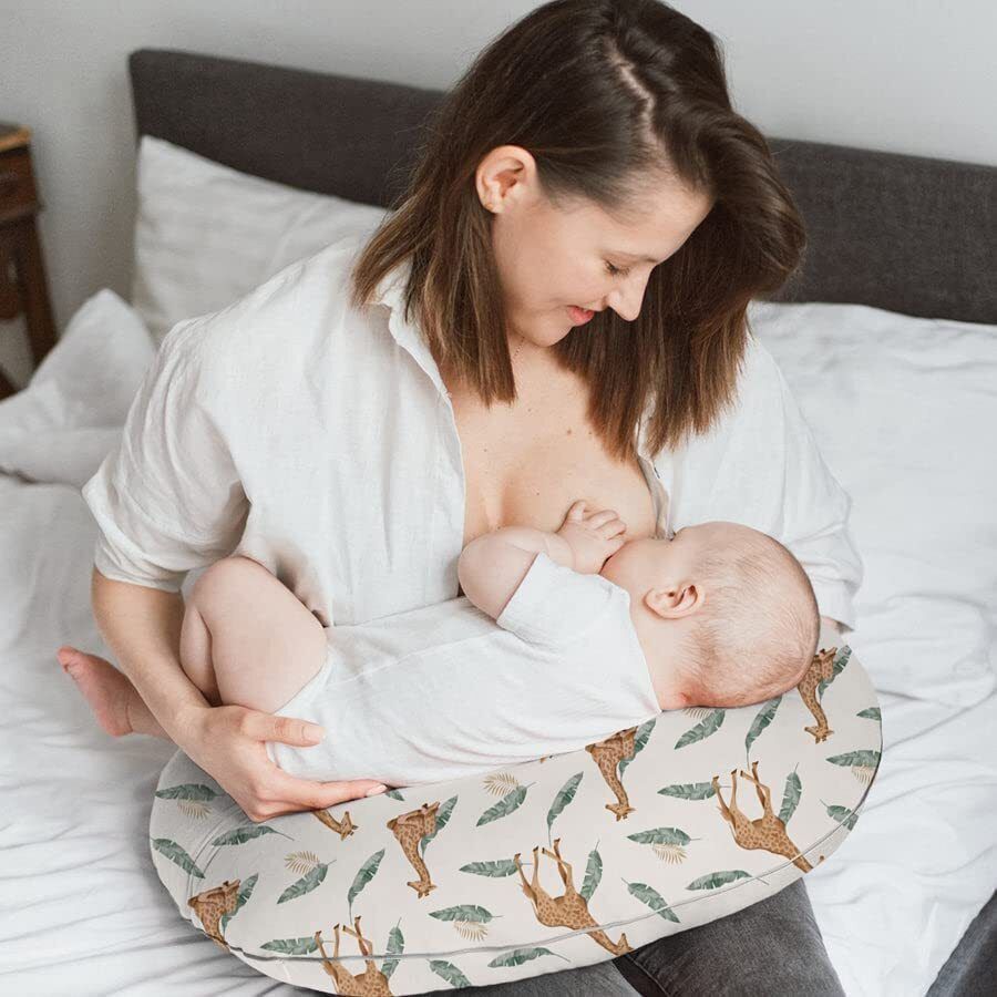 woomzy 100 % Cotton Breastfeeding Pillow, Buckles Adjustment with Zip Micky Premium Breastfeeding Pillow-picture-25