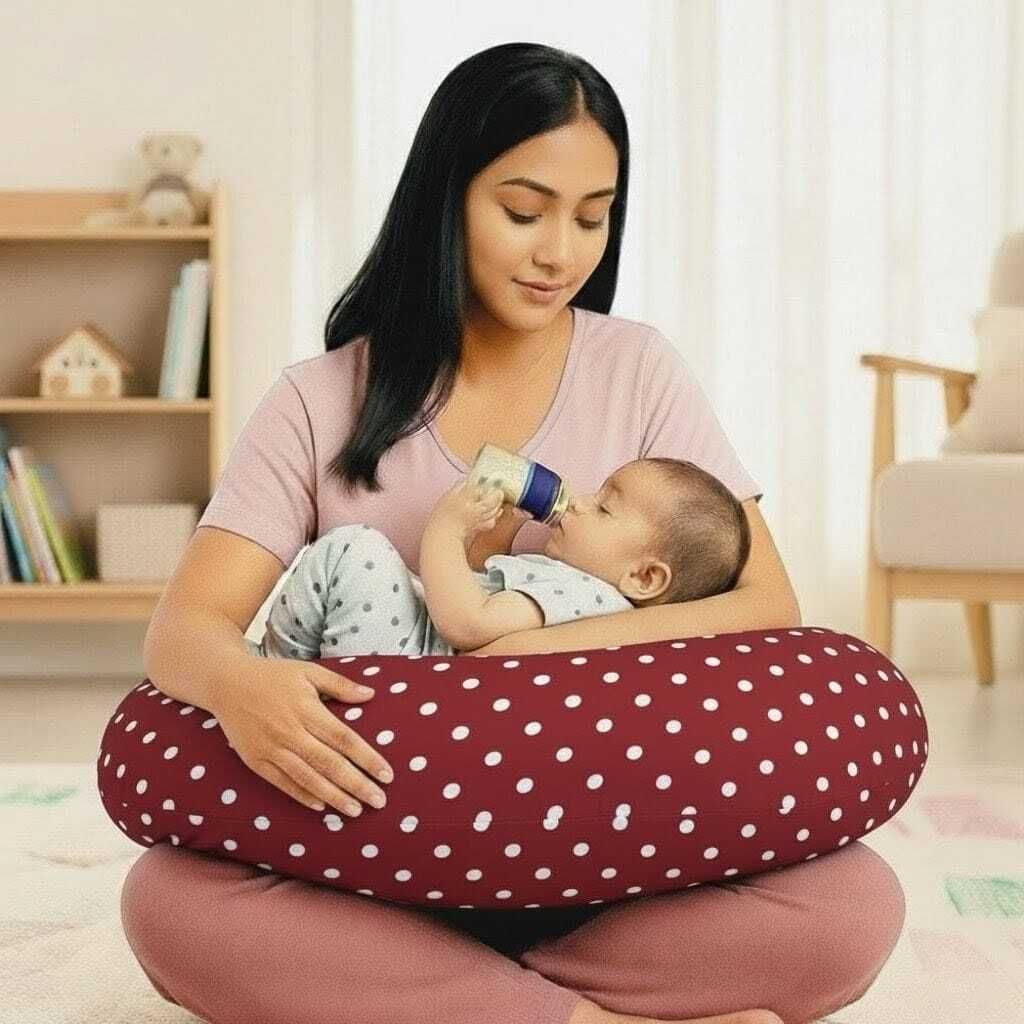 goldenhub Breastfeeding Pillow for Baby Feeding & Nursing Support for Mom & newborns Breastfeeding Pillow-picture-34