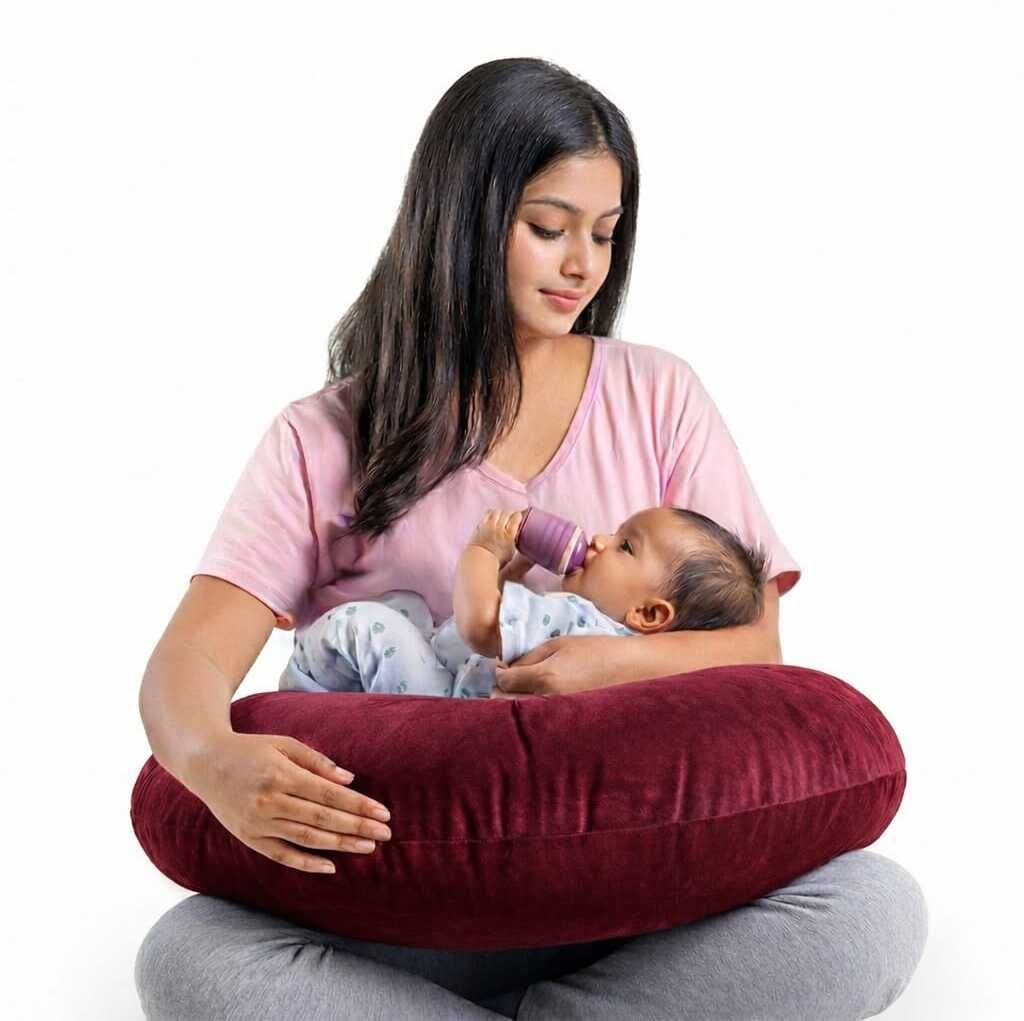 goldenhub Feeding pillow| Baby Nursing pillow| Removable cover with inner cover Breastfeeding Pillow-picture-23