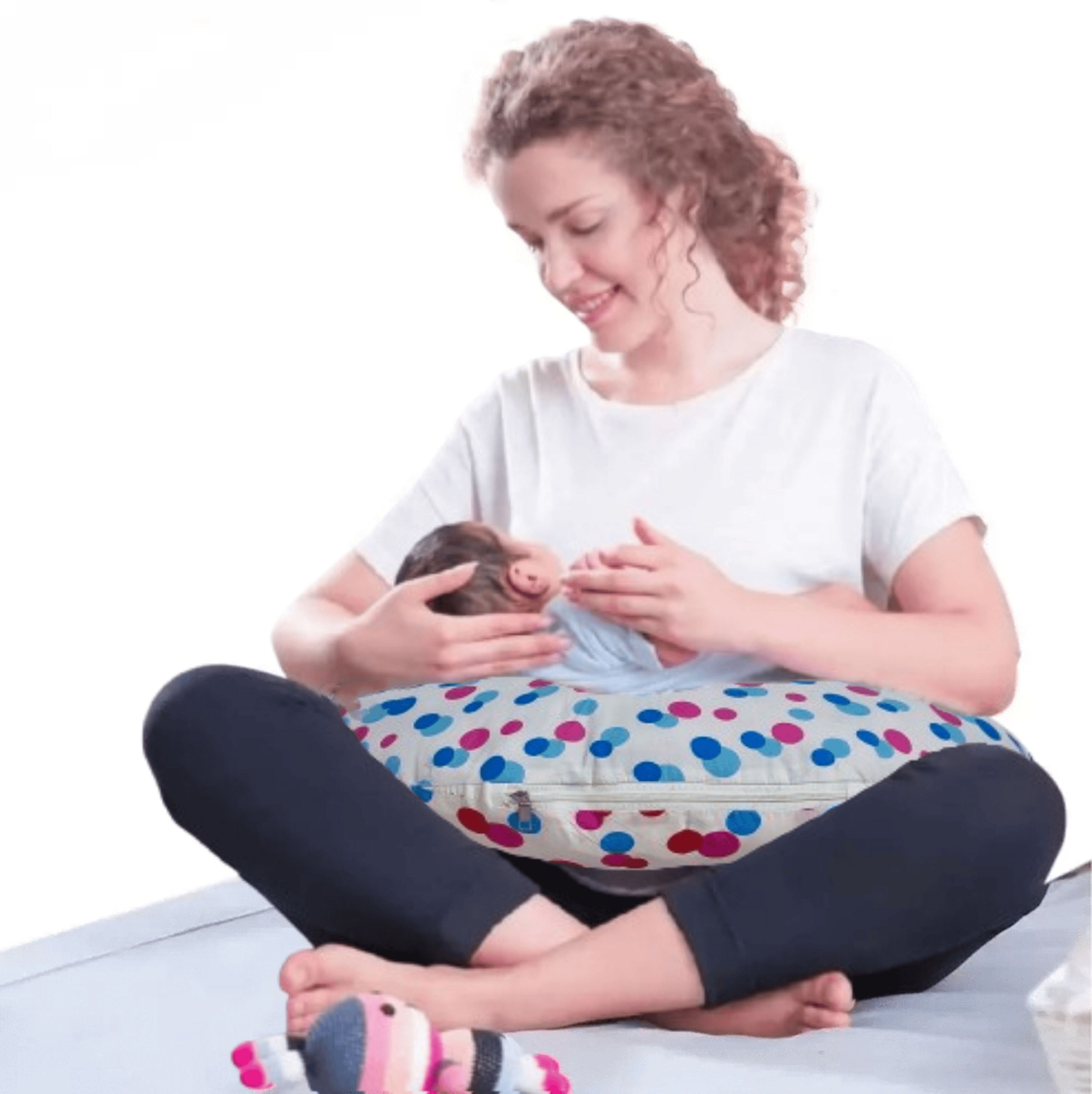 Breast feeding Recron Pillow, Removable fibre with Zip, Buckle Adjust,MomsGift Breast Support Cushion