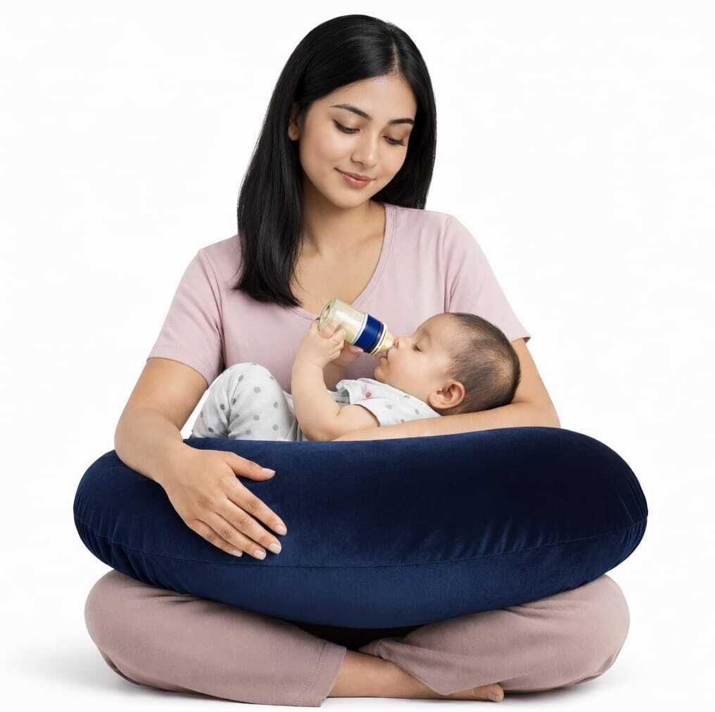 goldenhub Breastfeeding Pillow for Baby Feeding & Nursing Support for Mom & newborns Breastfeeding Pillow-picture-37