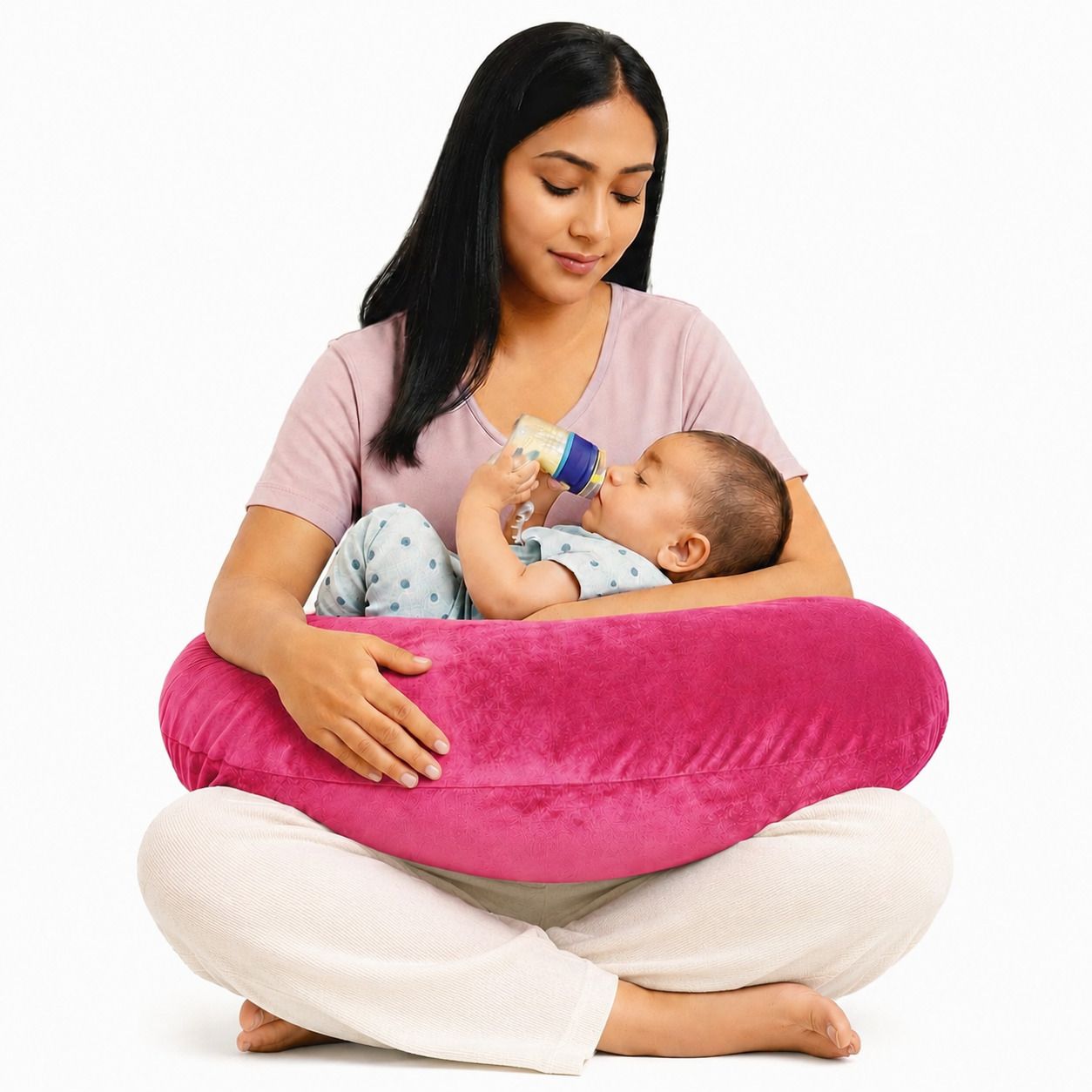 goldenhub Breastfeeding Pillow for Baby Feeding & Nursing Support for Mom & newborns Breastfeeding Pillow-picture-35