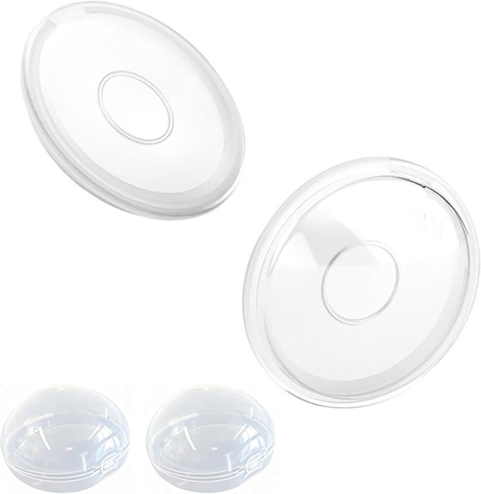Silicone Breastfeeding Milk Collector Shells Leakproof BPA Free 2 pcs Breast Nipple Shield-image-18