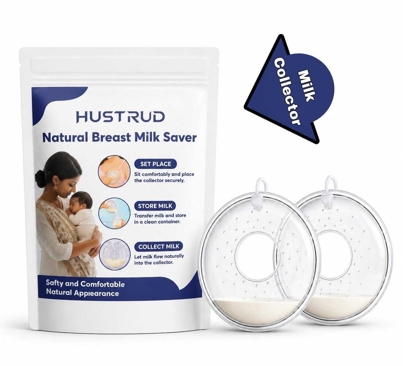 hustrud Breast Milk Collector Shells Silicone Leak Proof Reusable Nursing Cups Breast Nipple Shield-picture-43