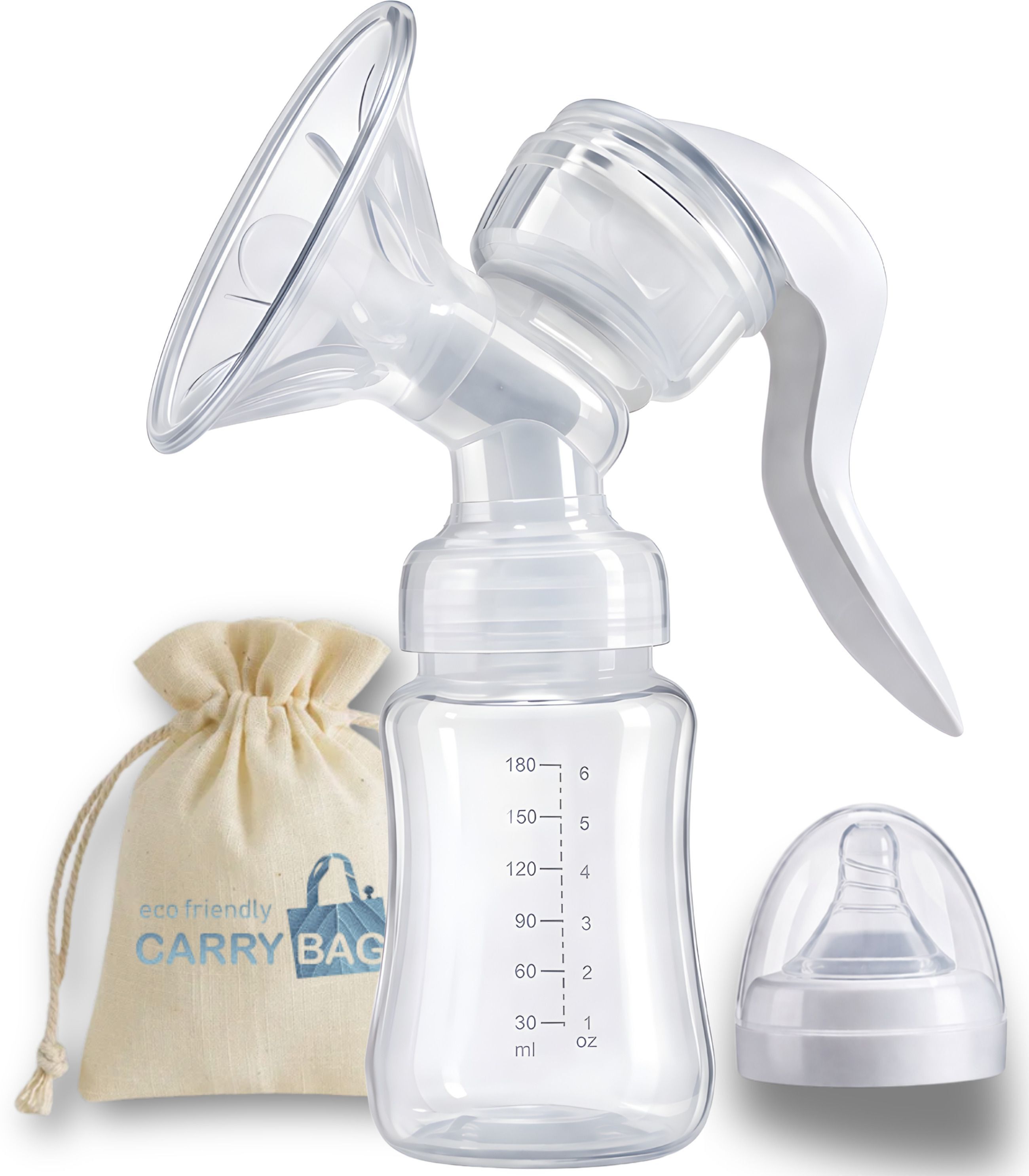 Manual Breast Pump with 3-Level Suction Control & Silicone Cushion - Manual-image-36