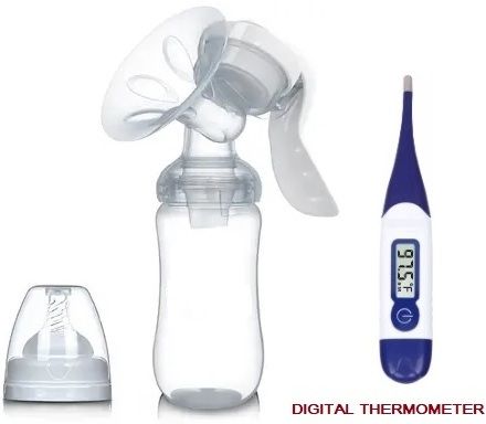 Manual Massage Premium Quality Breast Pump With Feeding Bottle - Manual-image-29