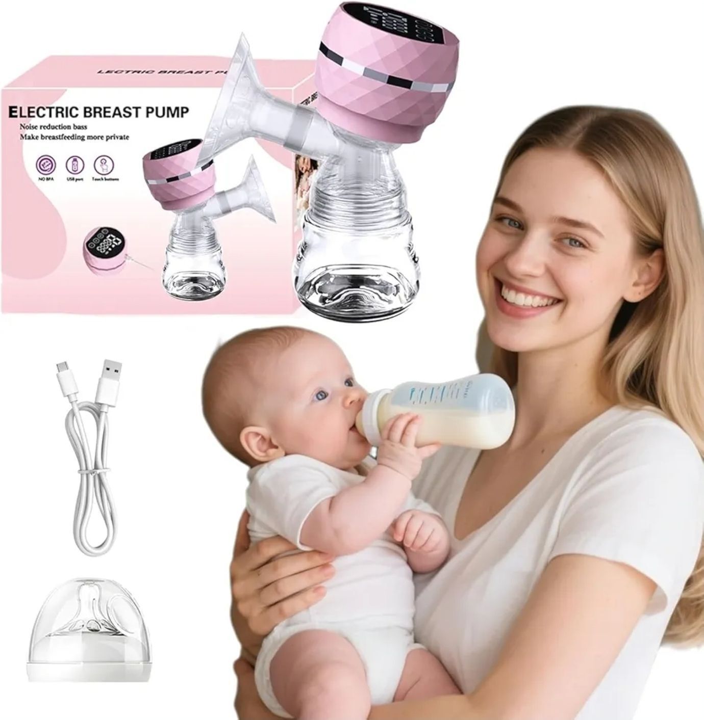 opina Electric Breast Pump for Mothers with Rechargeable & Silent Operation - Electric-picture-42