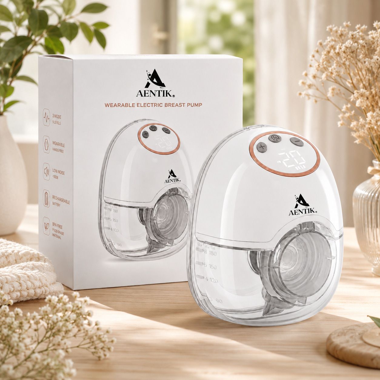 Premium Wearable Breast Pump with Adjustable Suction Levels - Electric-image-47