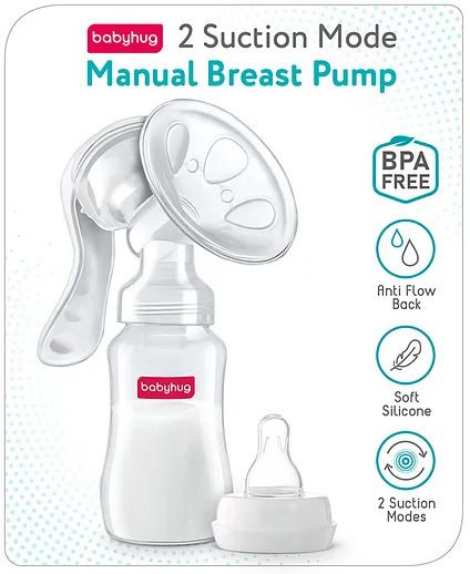 ComfortFlow Manual Breast Pump White| 2 Suction Modes - Manual-image-13