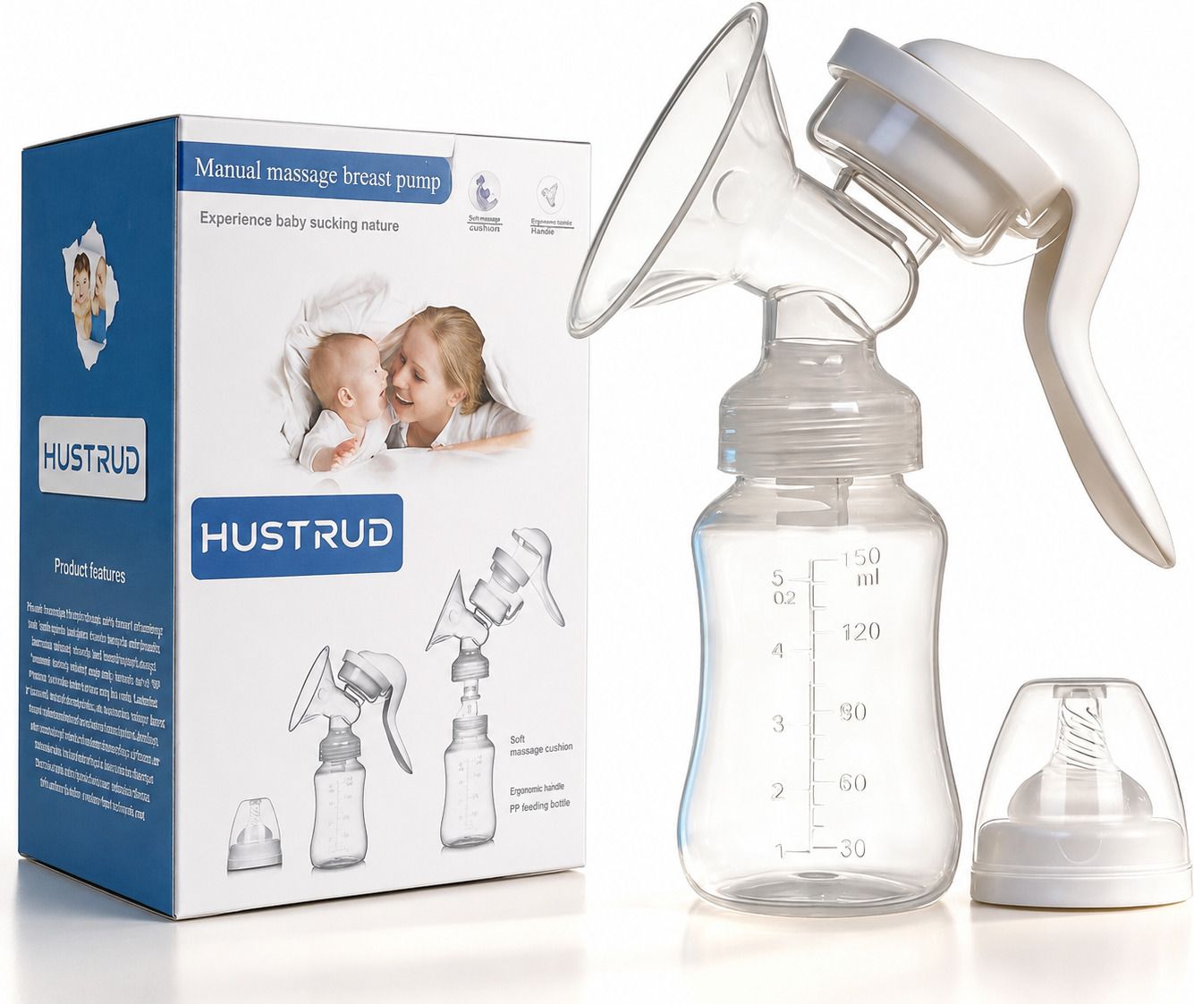 Manual Breast Pump BPA Free Portable Breast Milk Feeder for Moms 150ml - Manual-image-29