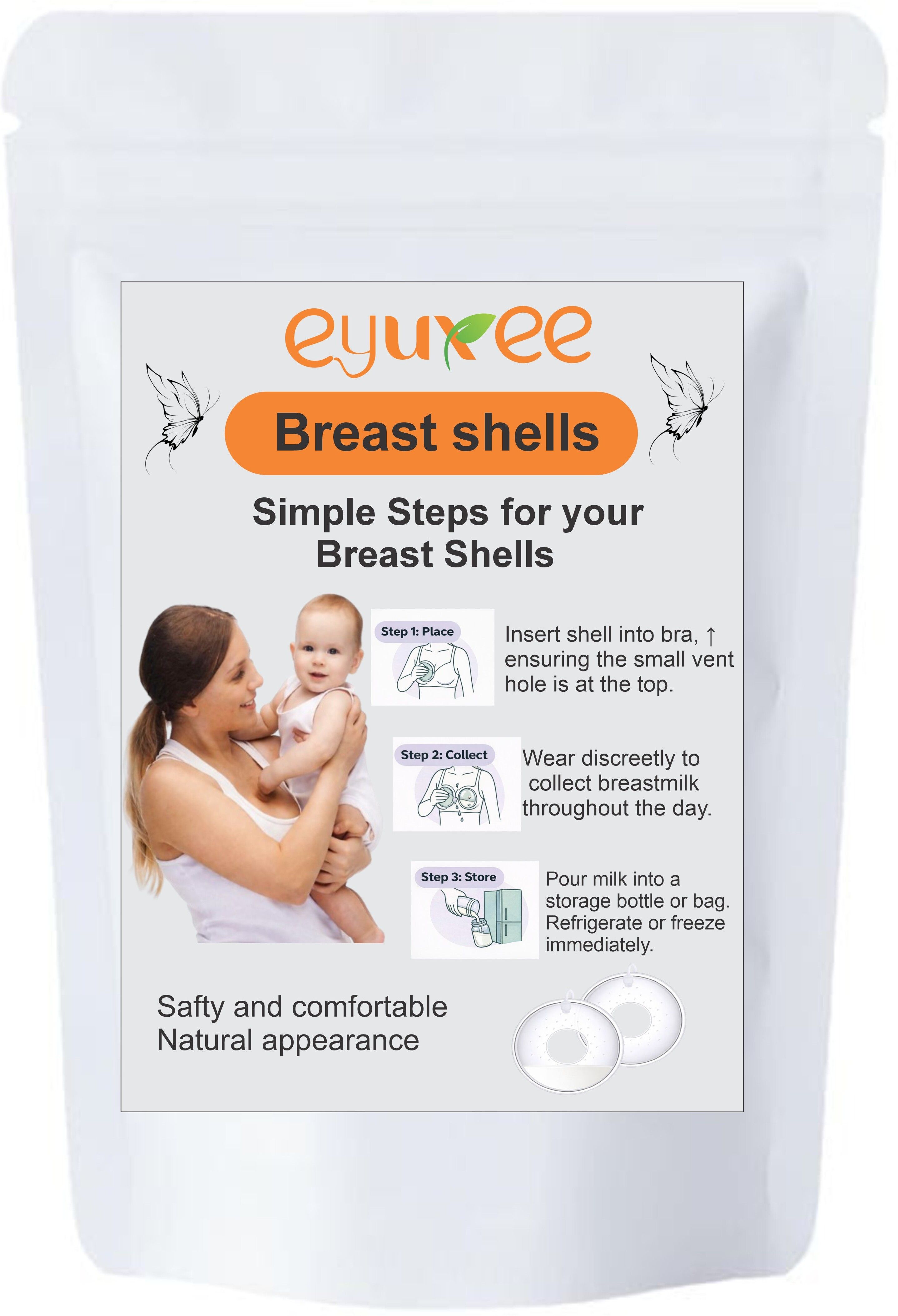 eyuxee motherease milk collector silicone leakproof bpa free breast saver set - Manual-picture-28