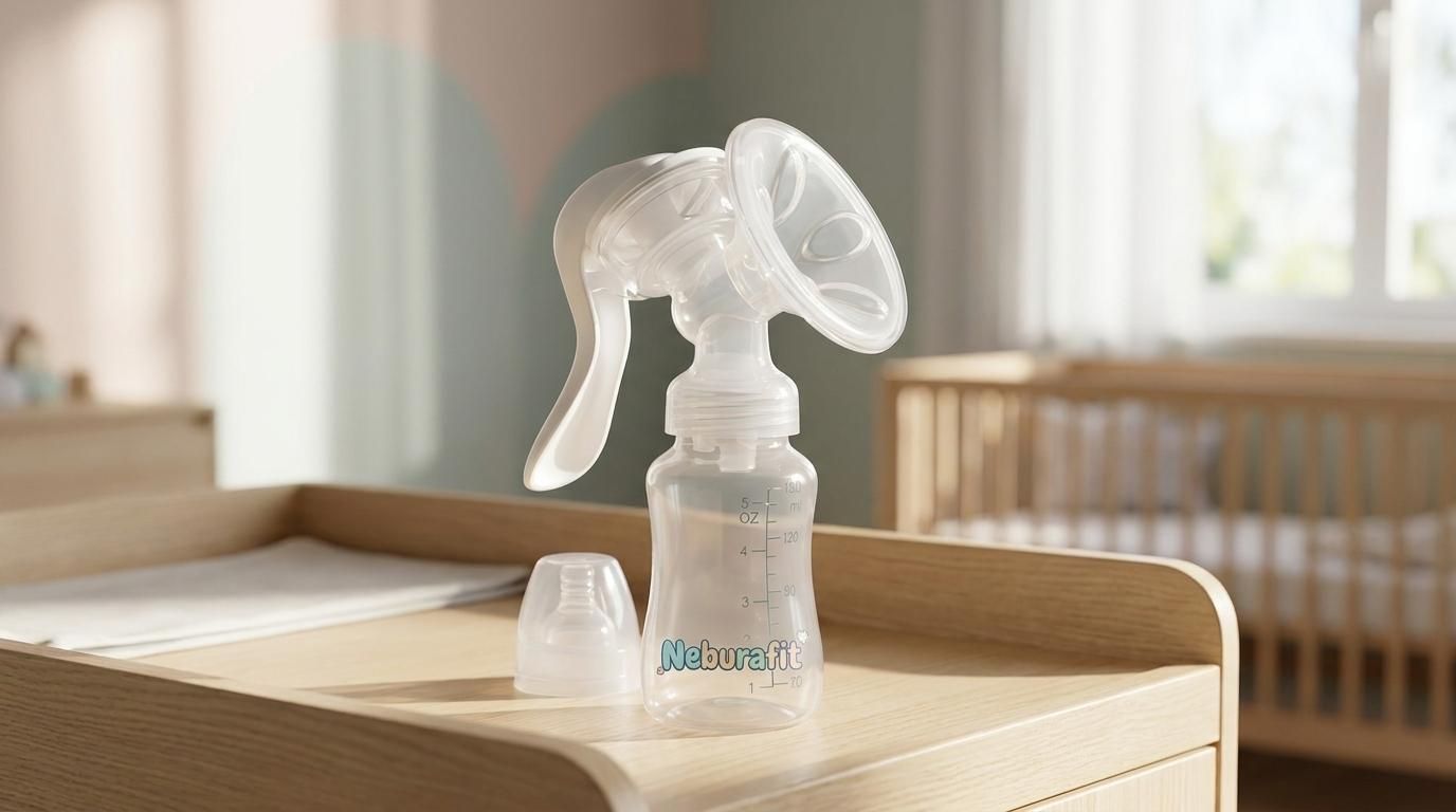 Portable Manual Breast Pump with Feeding Bottle Baby Nursing Accessory - Manual-image-4