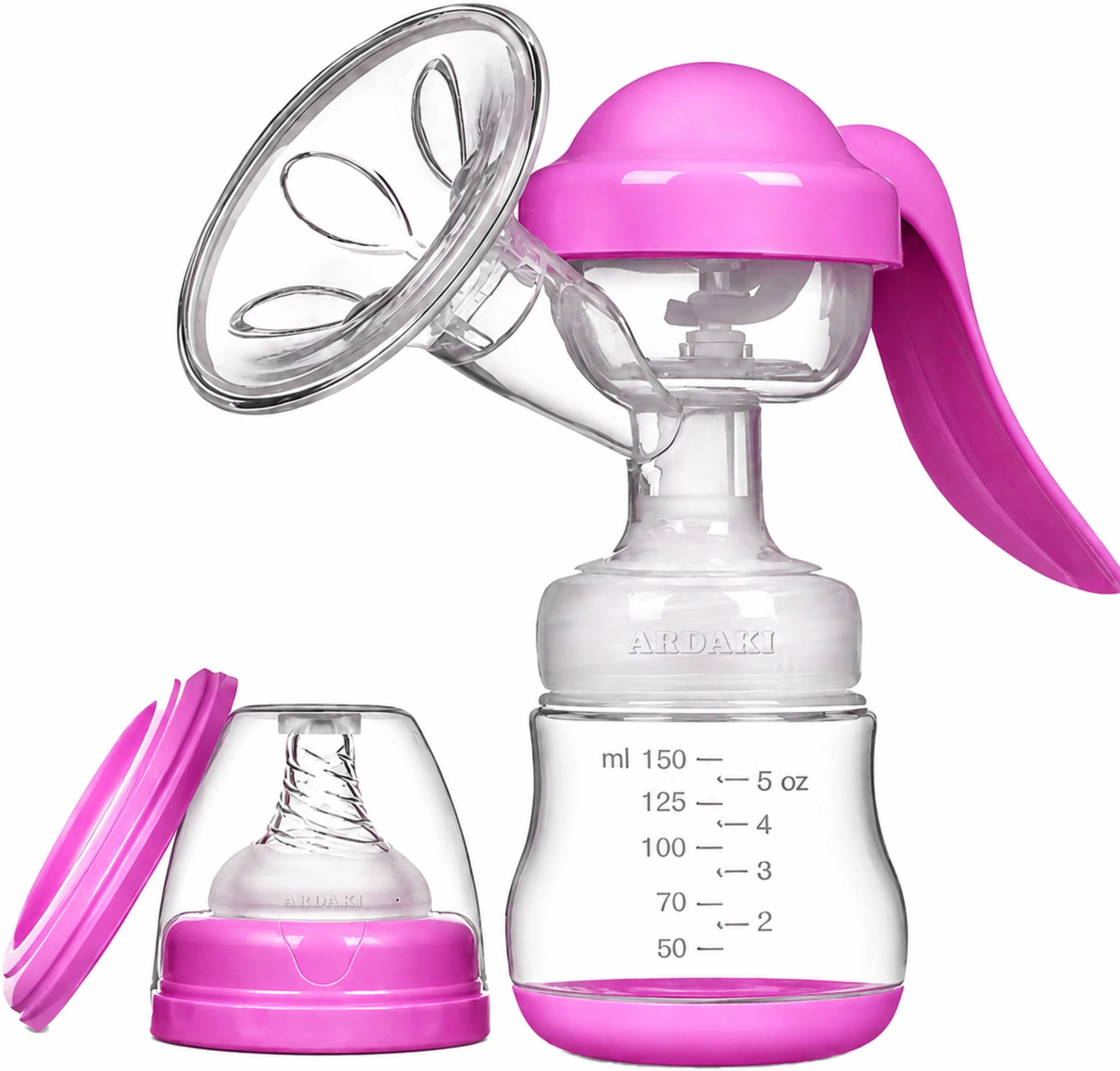 ardaki Manual Breast Pump, 3 Level Suction Adjustment milk manual feeding pump - Manual-picture-2