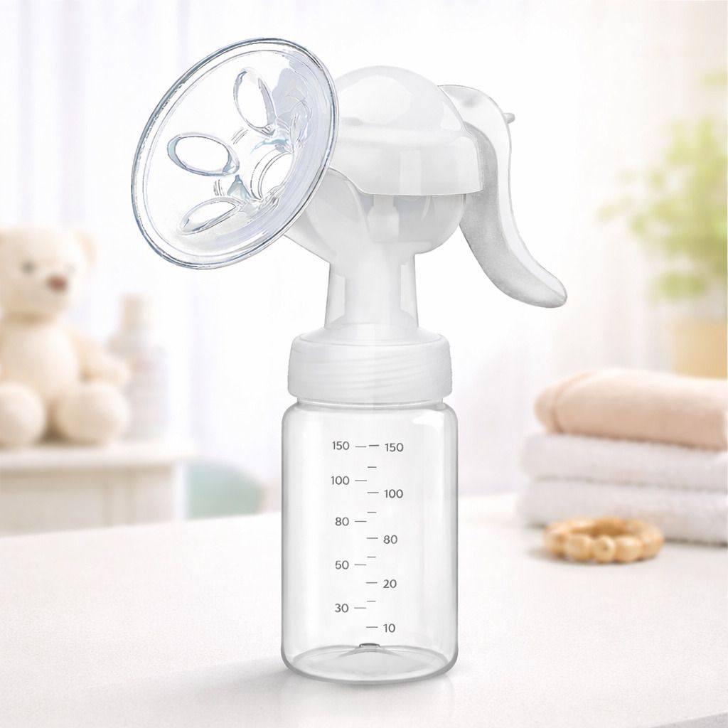 Hand Manual BreastFeeding Pump | 125 ml Bottle | BPA-Free - Manual