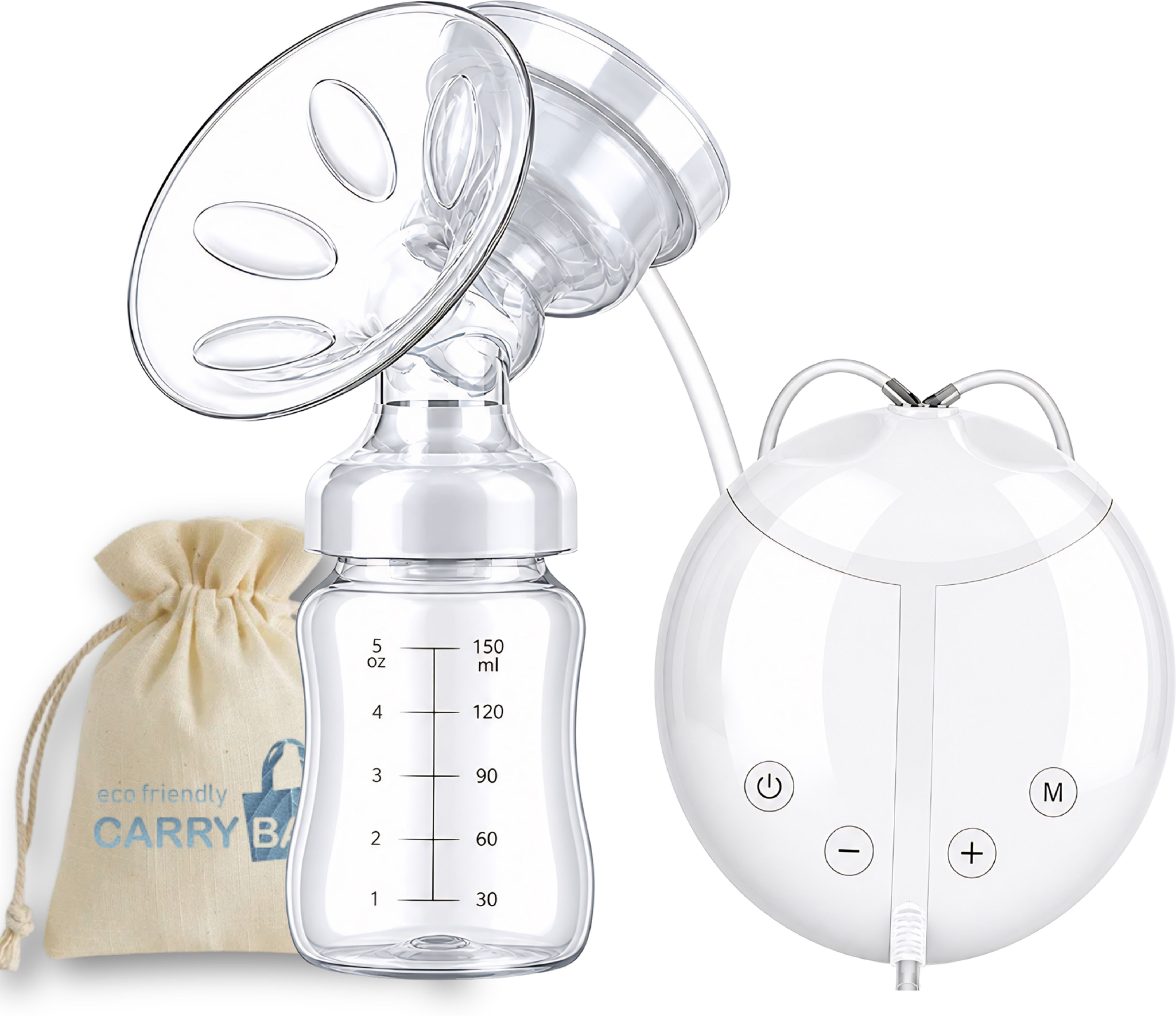 First Feed Electric Breast Pump USB Rechargeable BPA Free Quiet Motor - Electric-image-23