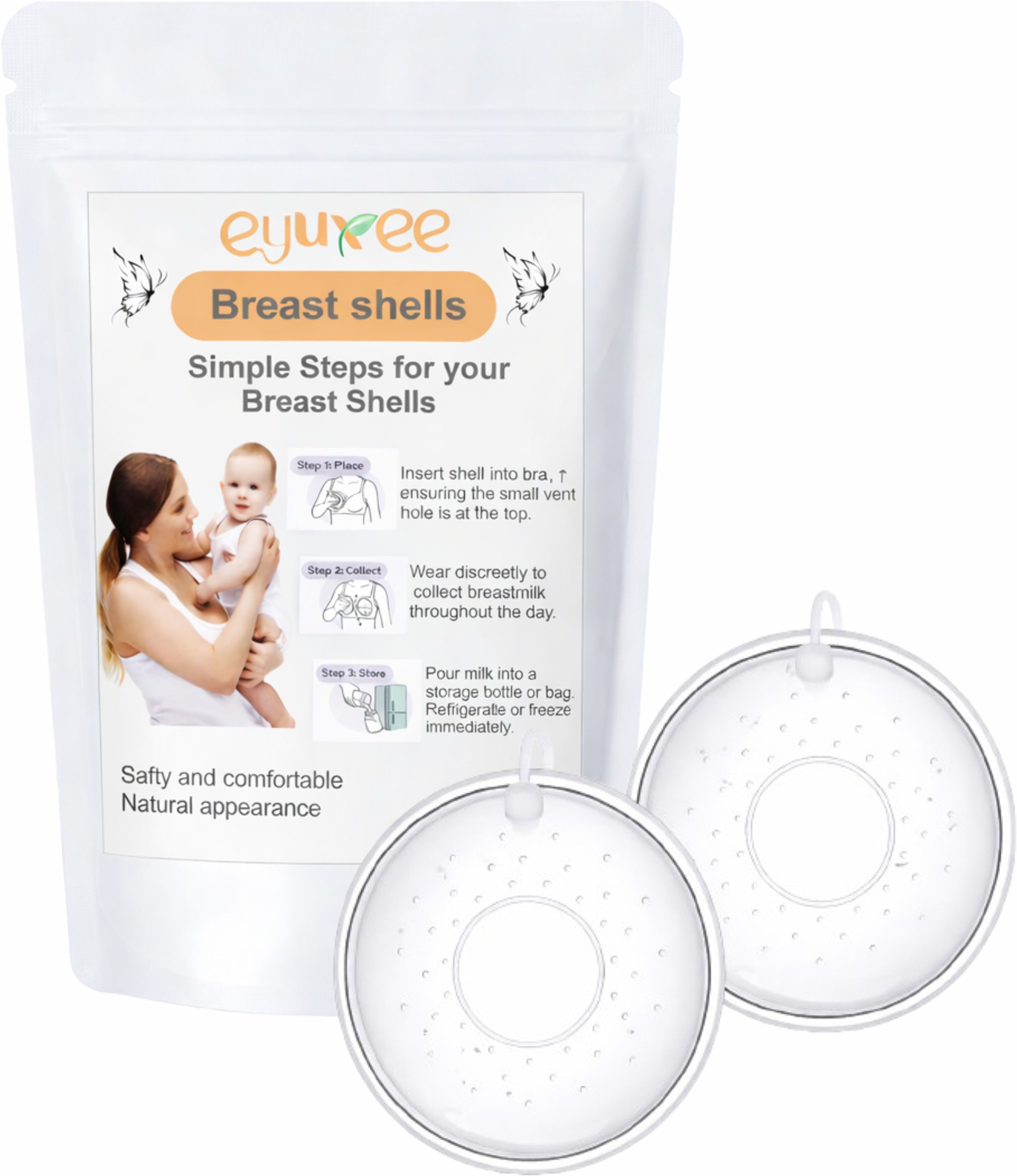 momcare milk collector silicone leakproof bpa free breastfeeding cups set - Manual-image-22