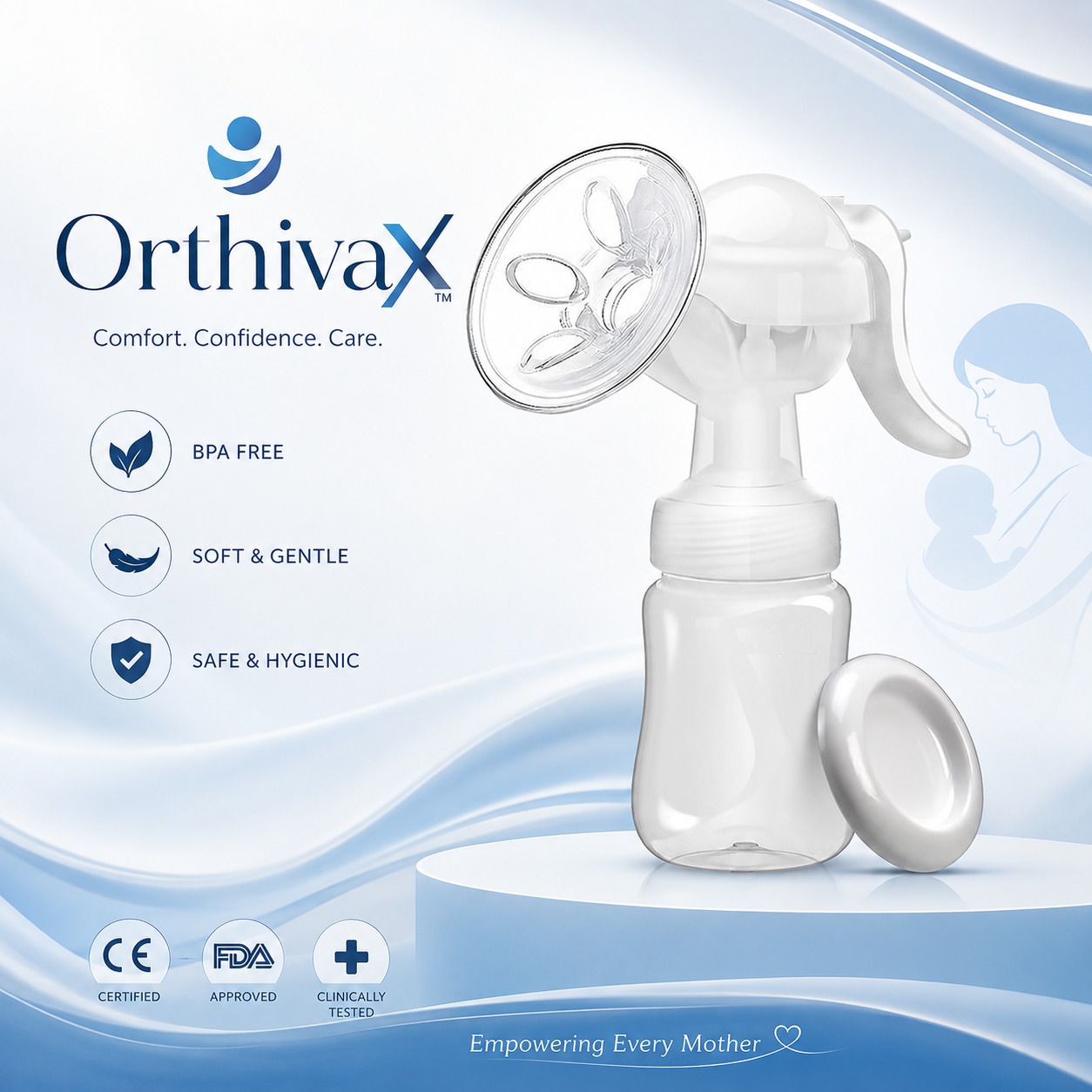 orthivax MOTHERCARE MANUAL BREAST PUMP | BPA FREE| BABY SAFE - Manual-picture-14