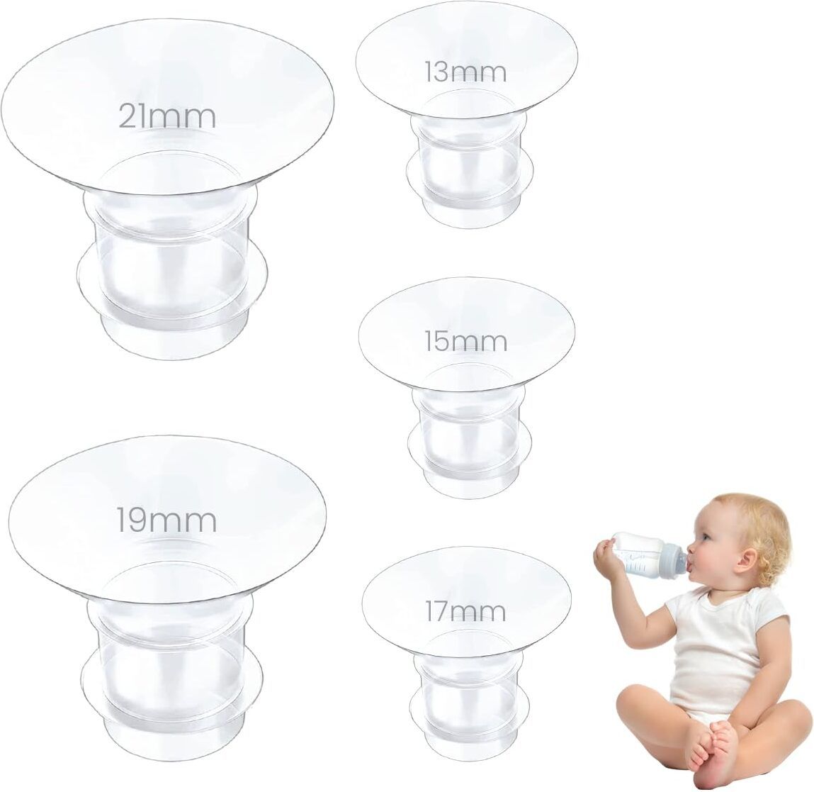Breast Pump Flange Inserts 5pcs for Comfortable and Efficient Pumping - Manual-image-5