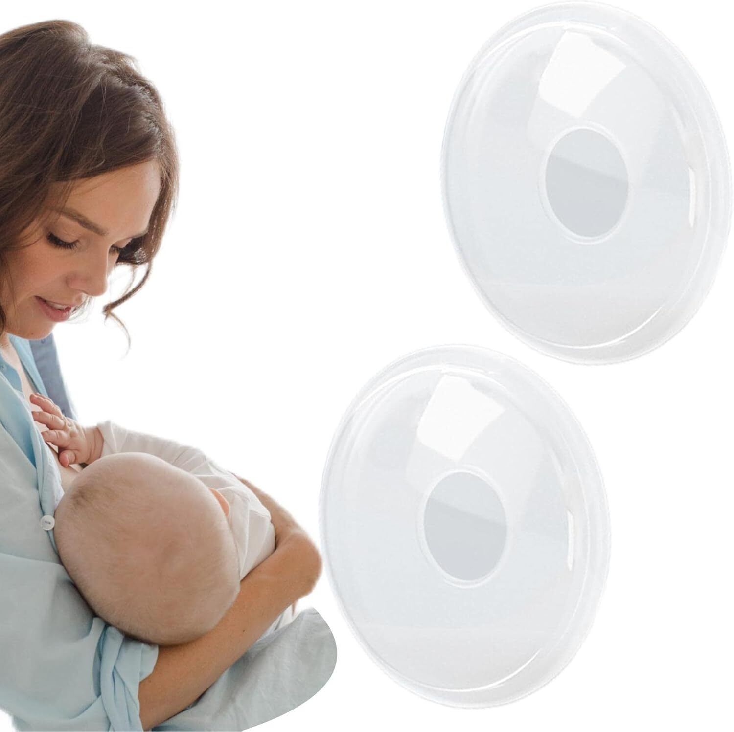 jagora Silicone Milk Saver Shells - BPA Free Breast Milk Collector Cups 1 pair Breast Nipple Shield-picture-44