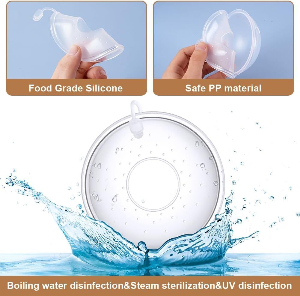 eyuxee breast milk collector silicone leakproof bpa free saver cups - Manual-picture-21
