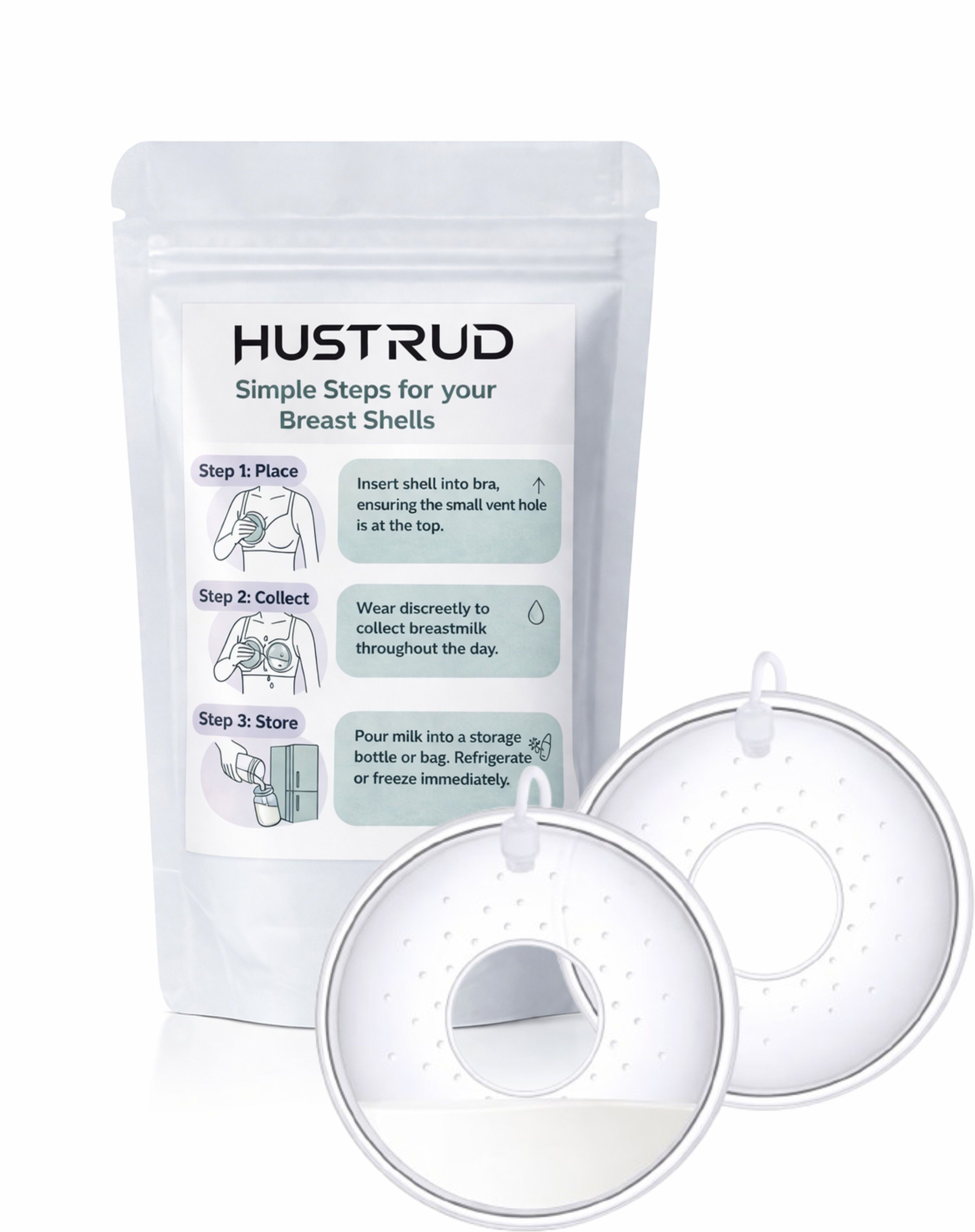 hustrud B0MC-Leakproof-BPAFree-Silicone-MilkSaver-2pcs-MomCare Breast Shell-picture-11