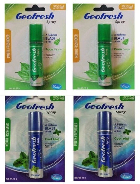 geofresh Mouth Freshener (2 pcs Combo Mint & Pan Flavor) Spray (15 g each) Spray-picture-22