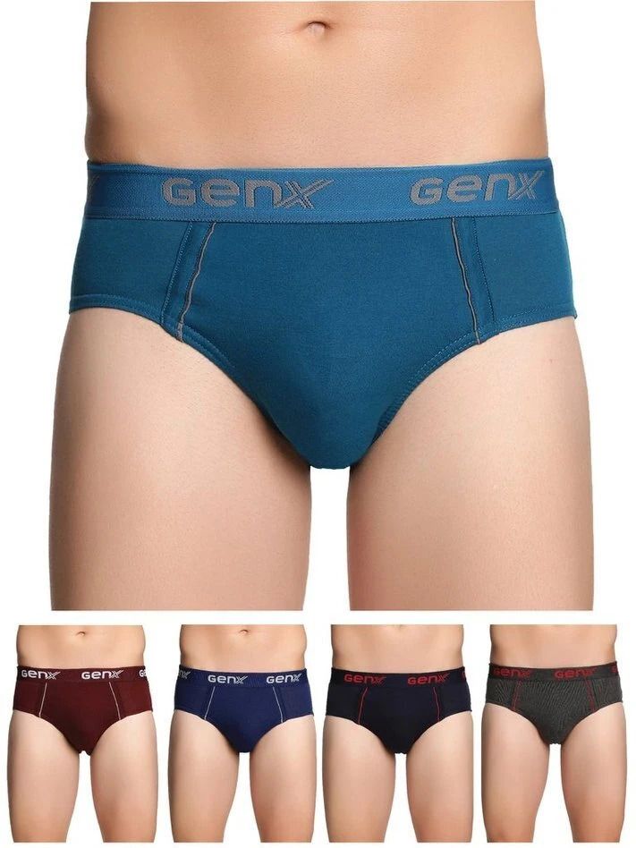 genx Pack of 3 Solid Men Brief-picture-19