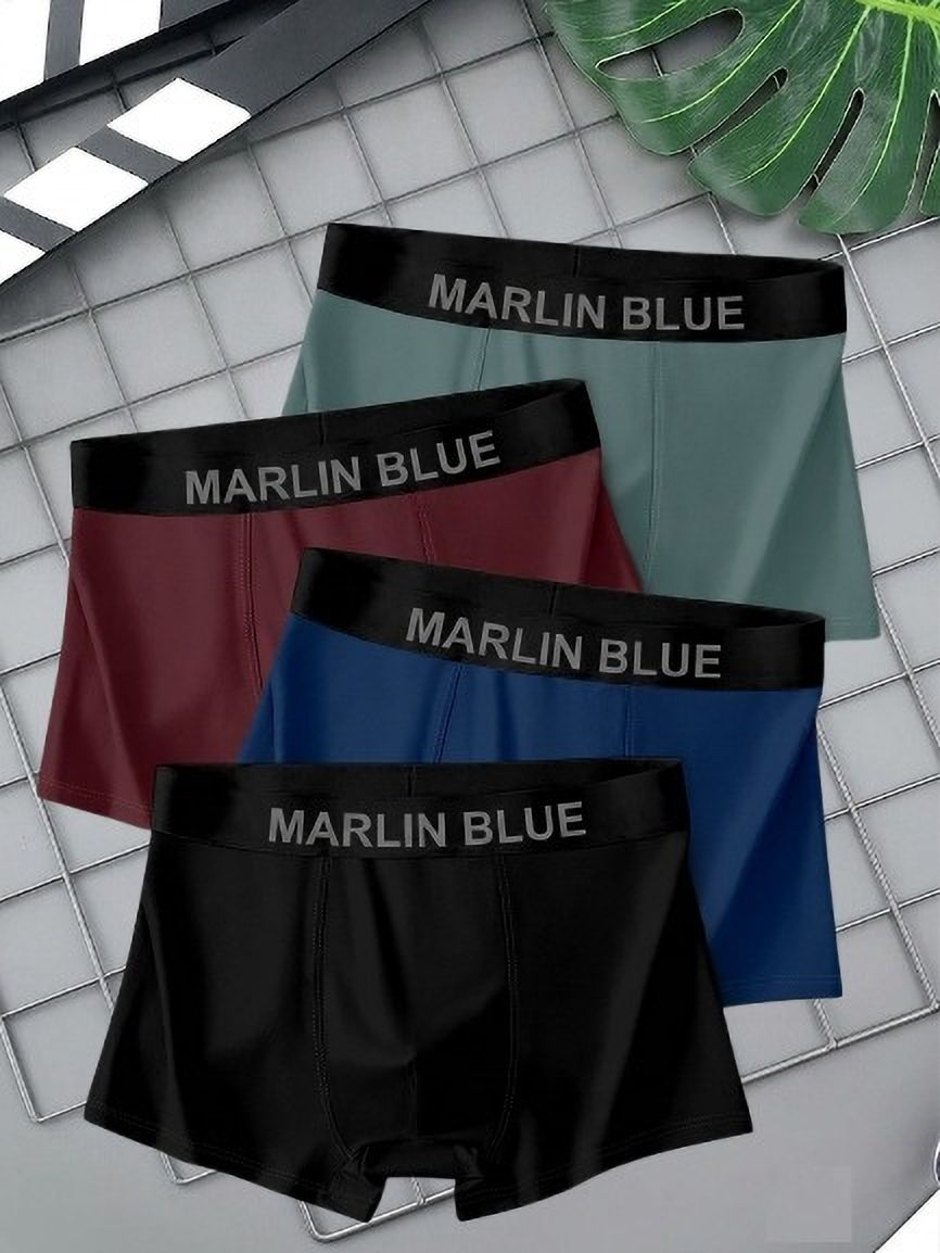 marlin blue Pack of 4 Solid Men Trunk-picture-22