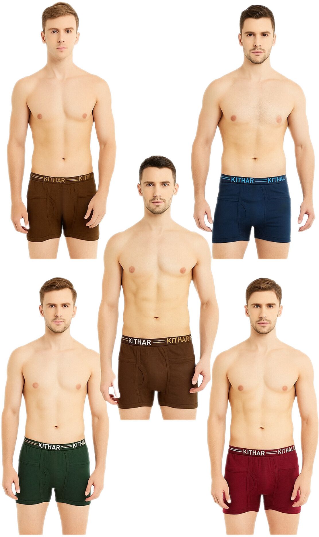 Pack of 5 Solid Men Trunk