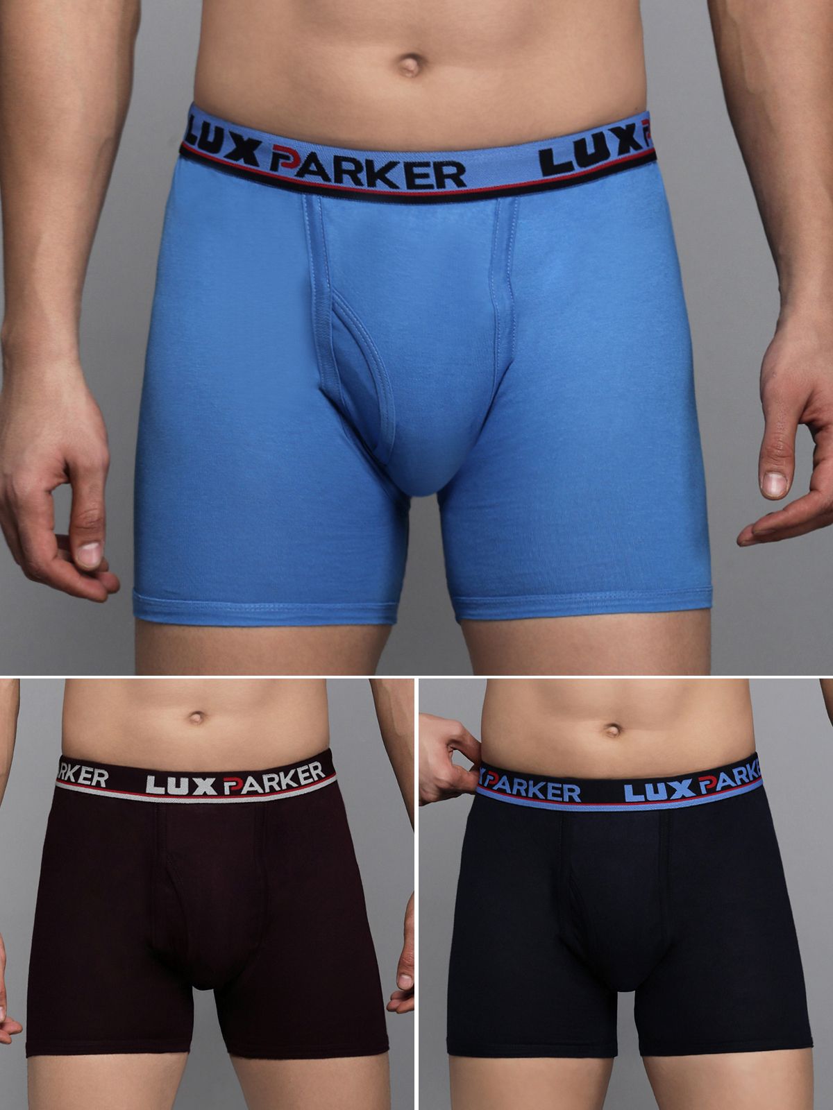 Pack of 3 Solid Men Trunk