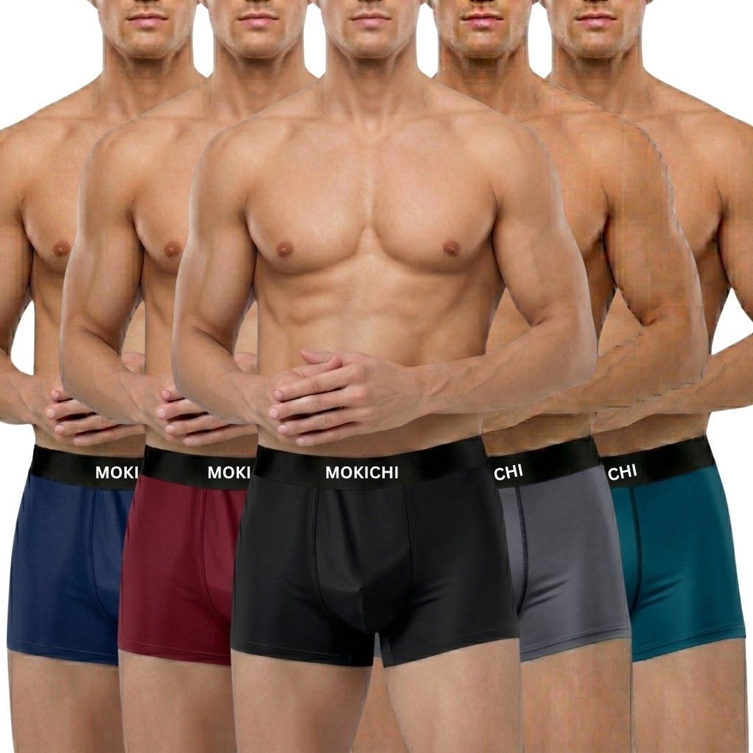 mokichi Pack of 5 Solid Men Trunk-picture-43