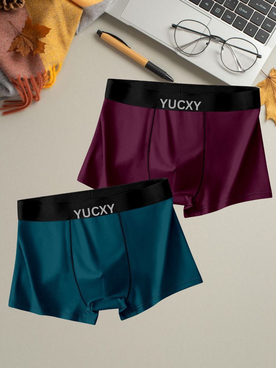 yucxy Pack of 2 Solid Men Trunk-picture-13