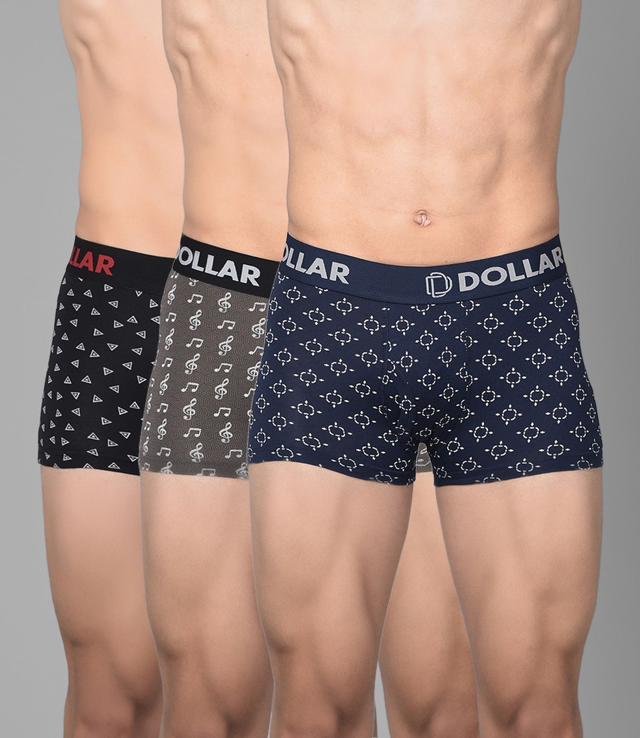 dollar bigboss Pack of 3 Cotton Shuffle Intellisoft Cotton Spandex Printed Men Trunk-picture-19