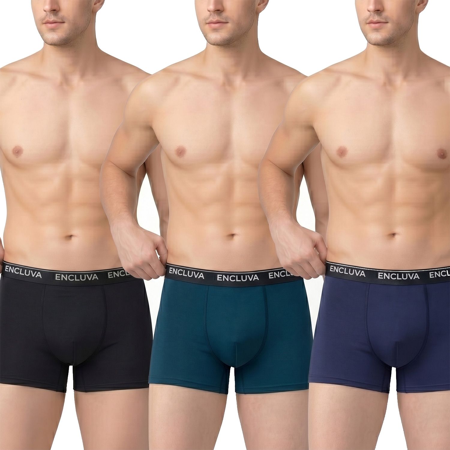 encluva Pack of 3 Solid Men Trunk-picture-20