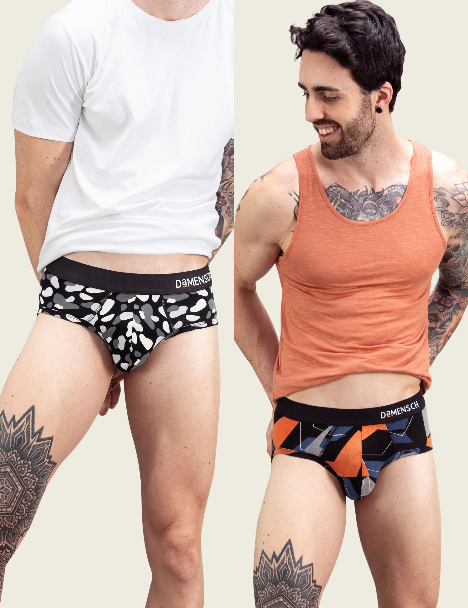 damensch Pack of 2 Micro Modal Stretch V Shape Printed Men Brief-picture-22