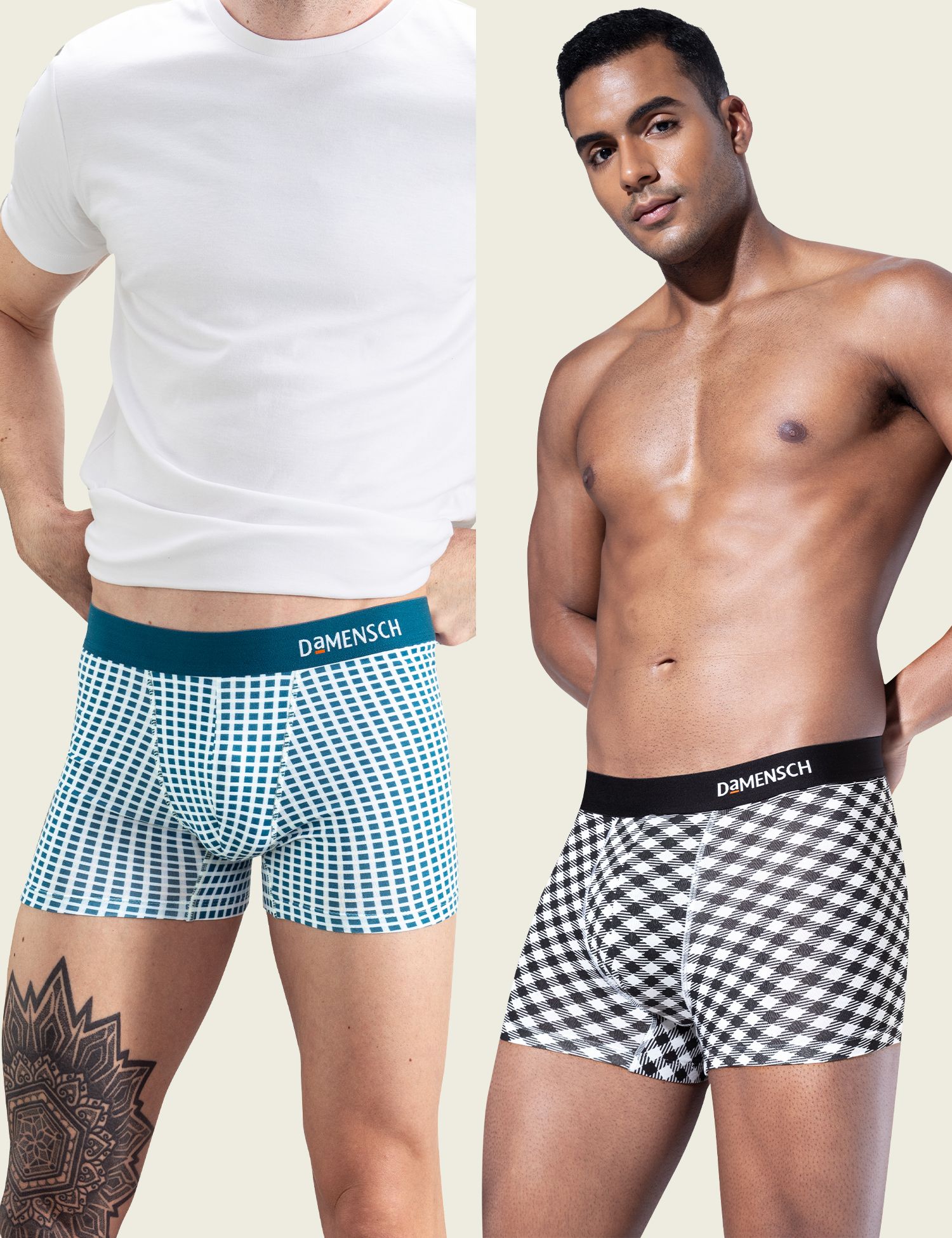 damensch Pack of 2 Micro Modal Stretch Anti-Bacterial Printed Men Trunk-picture-20