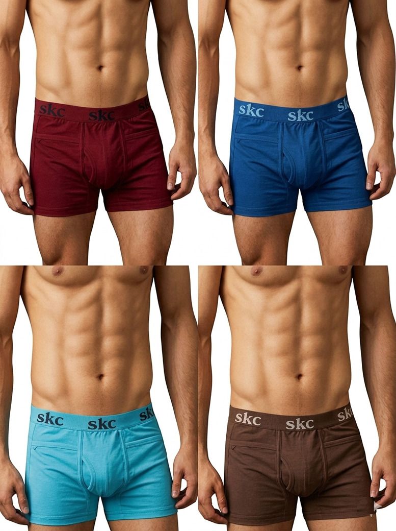 skc Pack of 4 Solid Men Trunk-picture-35