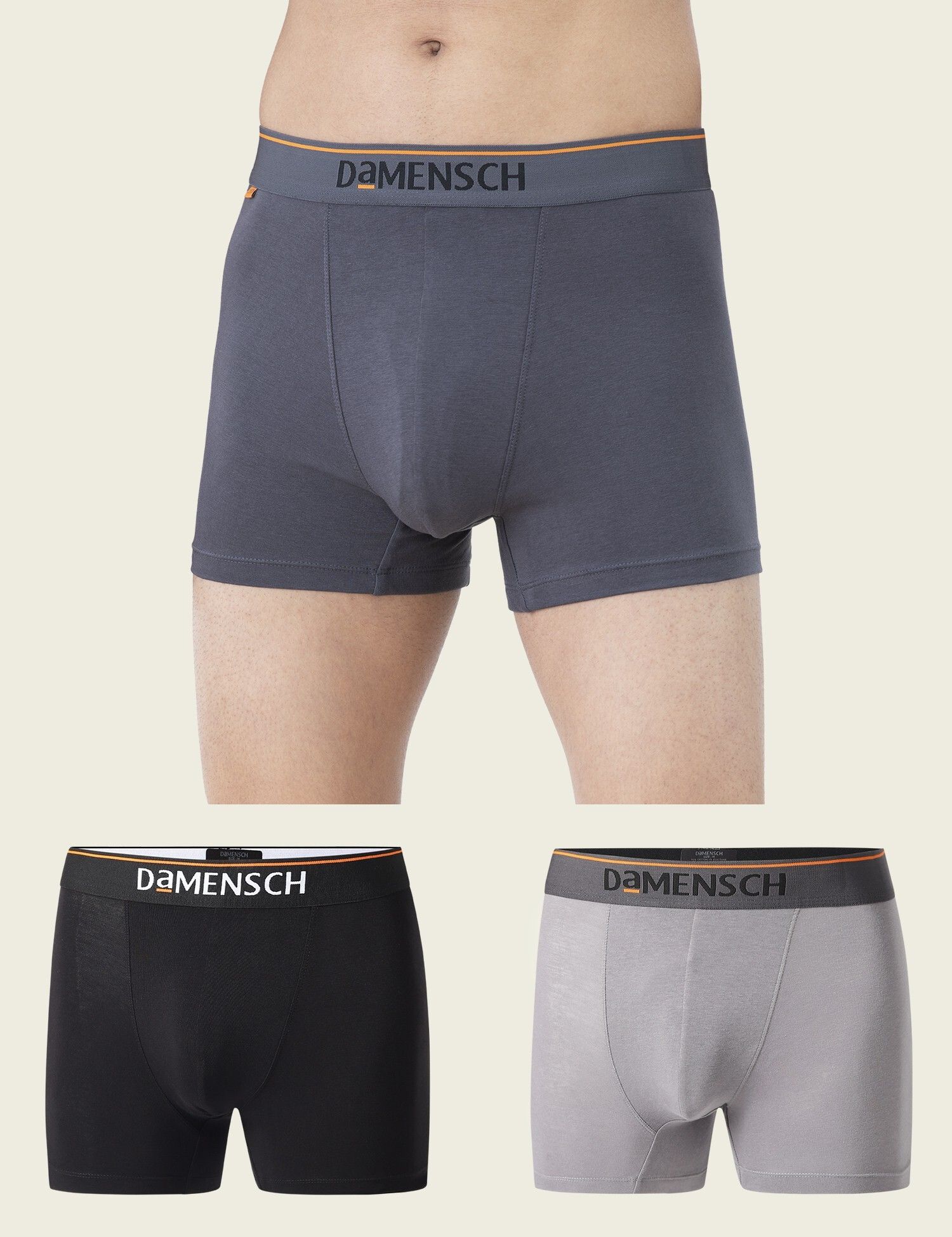 damensch Pack of 3 Deo-Cotton Deodorizing Anti-Bacterial Solid Men Trunk-picture-32