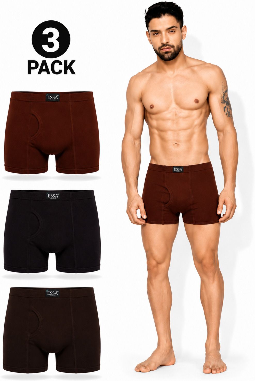 essa Pack of 3 Solid Men Trunk-picture-19