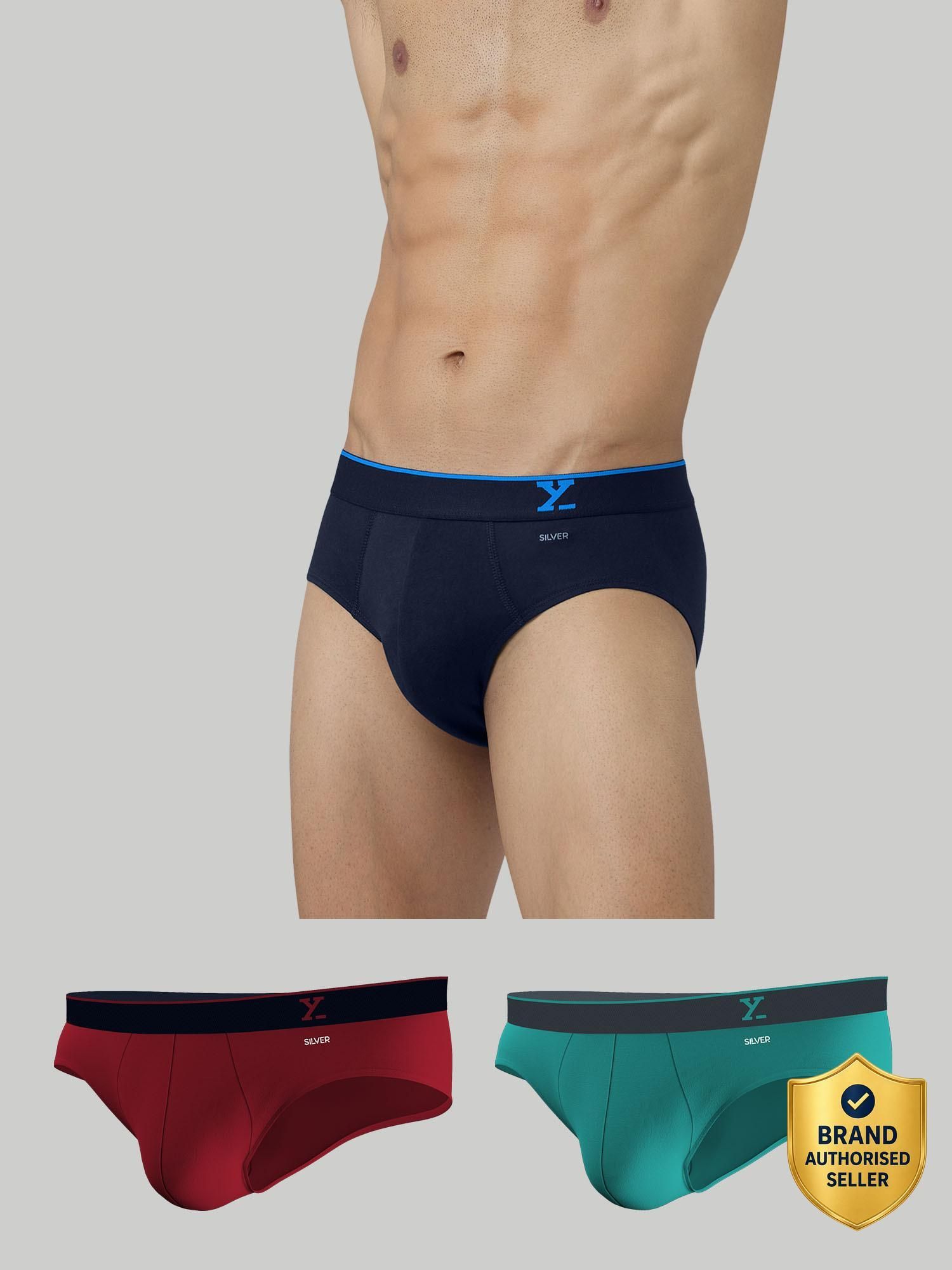 Pack of 3 Traq Anti-bacterial Odour-free cotton Solid Men Brief-image-26