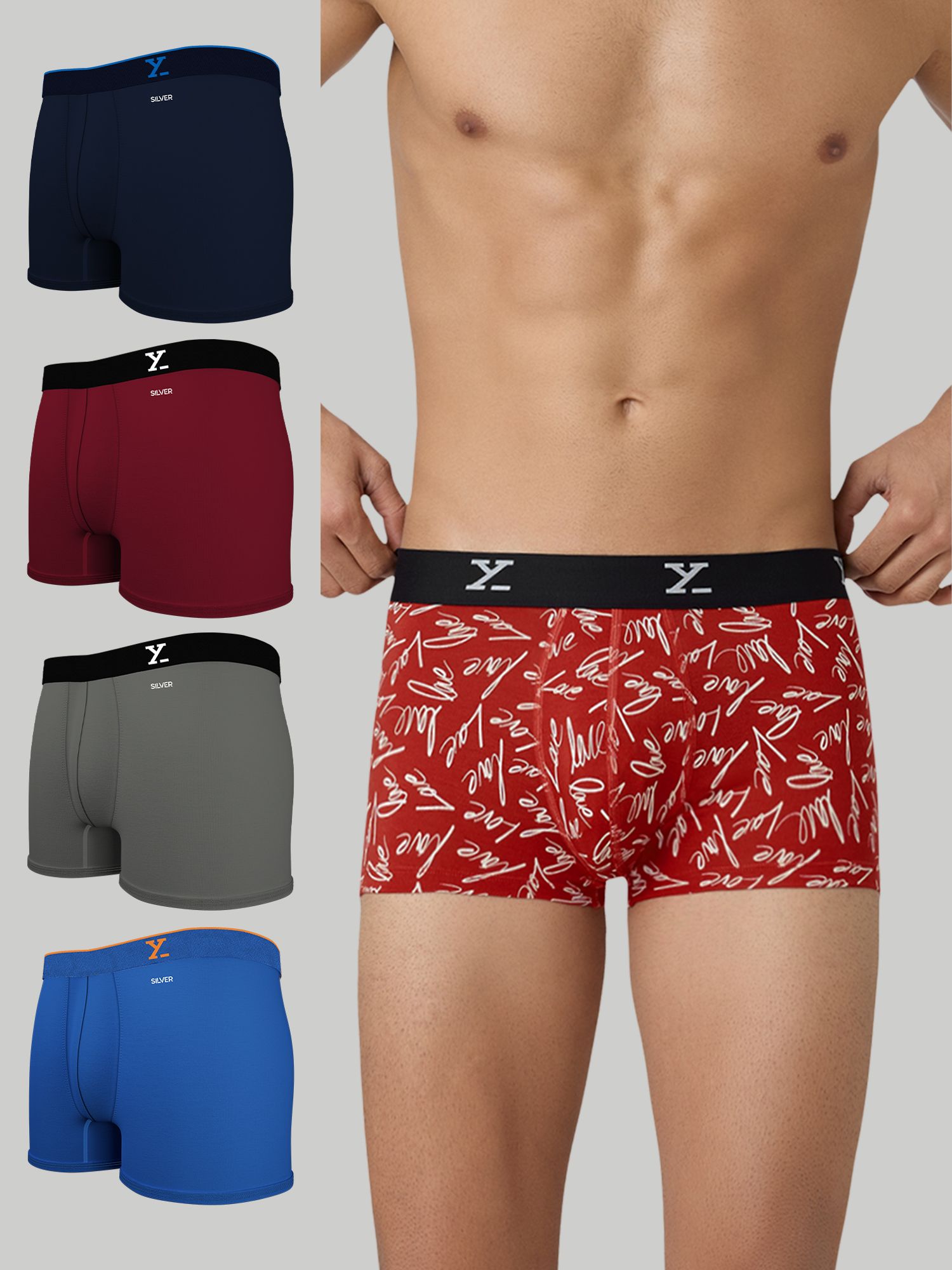 xyxx Pack of 5 Self Design Men Trunk-picture-17