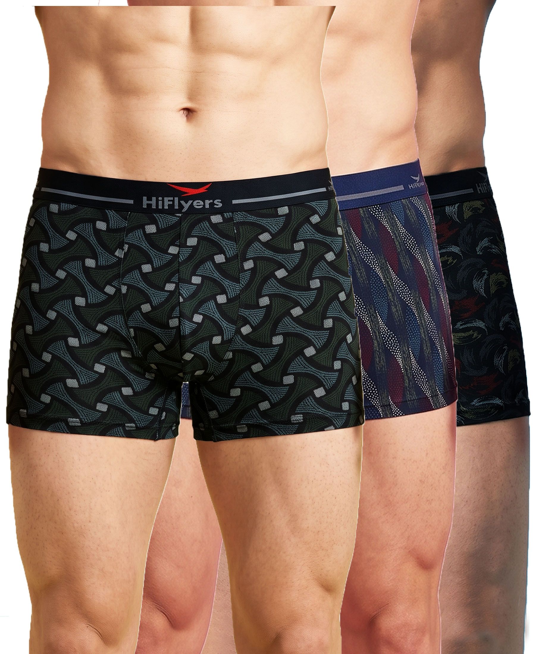 hiflyers Pack of 3 Geometric Print Men Trunk-picture-41