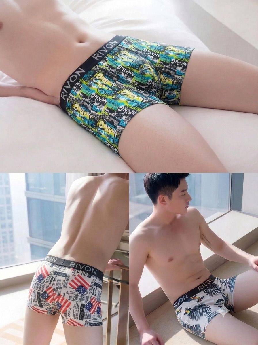 Floral Print, Geometric Print, Graphic Print Men Trunk-image-10