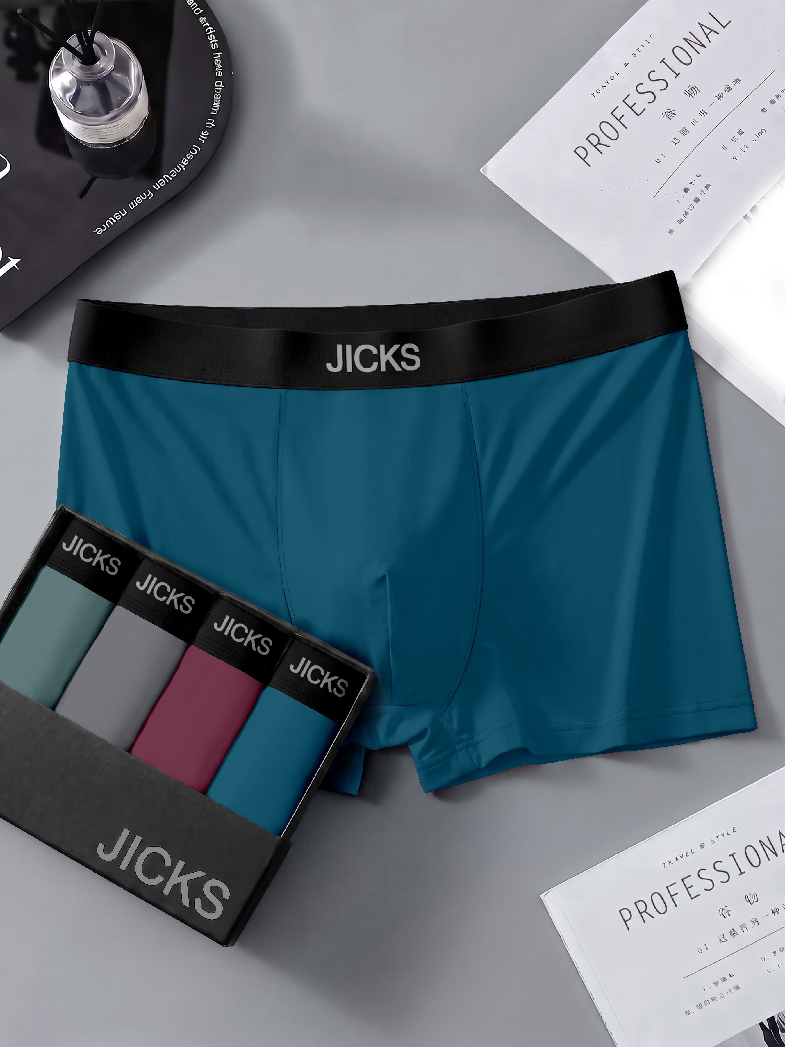 jicks Pack of 4 Solid Men Trunk-picture-26