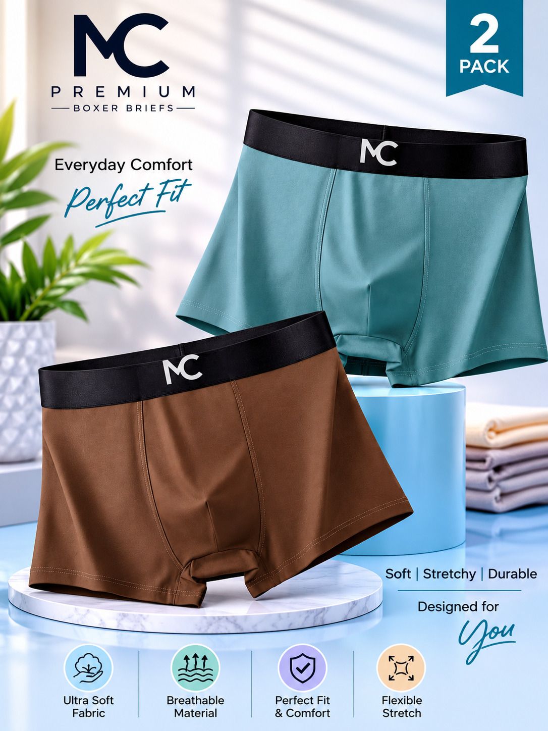 mokichi Pack of 2 Solid Men Brief-picture-25
