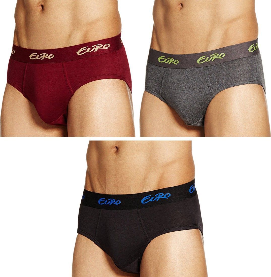 euro Pack of 3 Solid Men Brief-picture-26