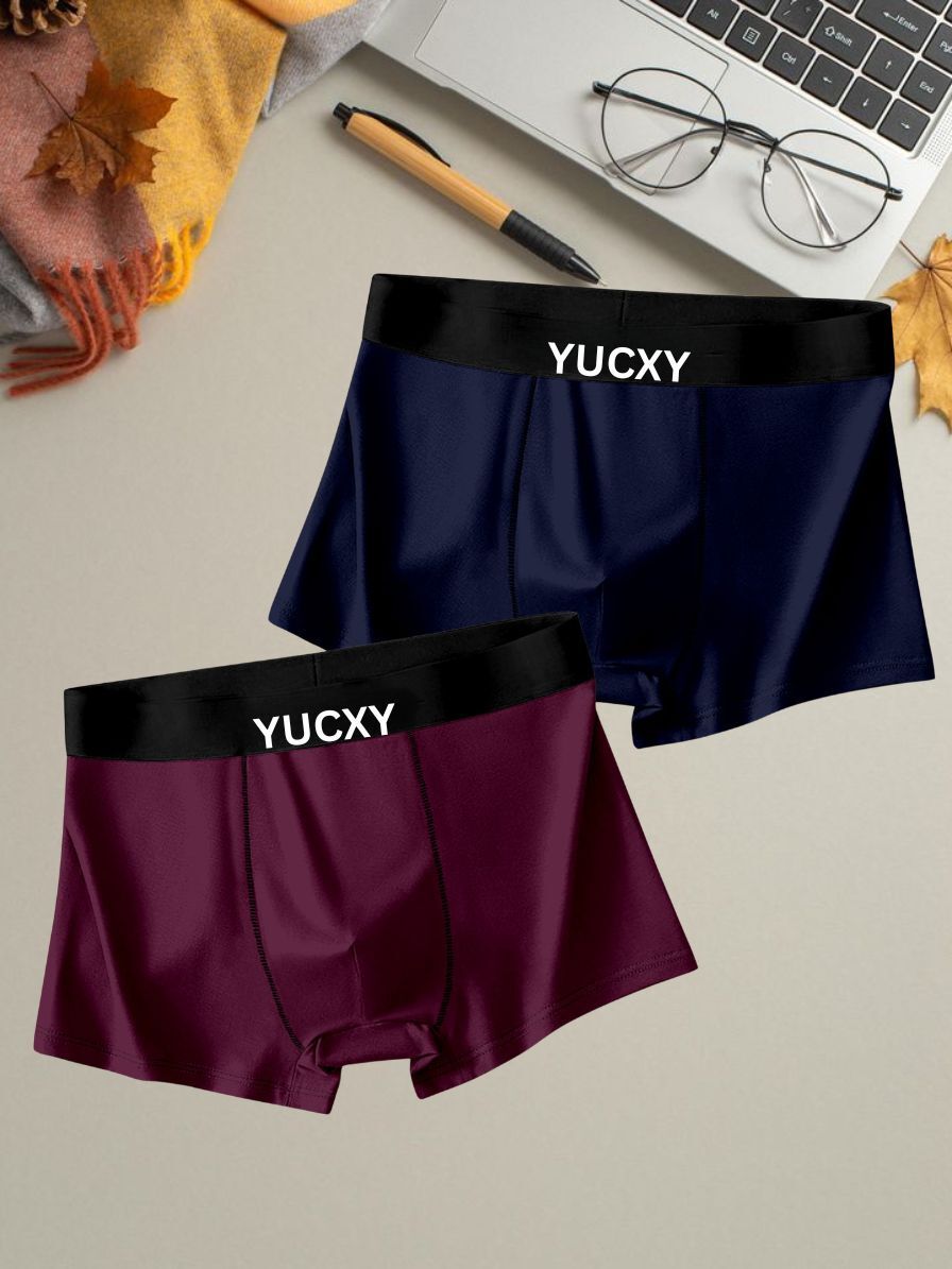 yucxy Pack of 2 Solid Men Trunk-picture-27