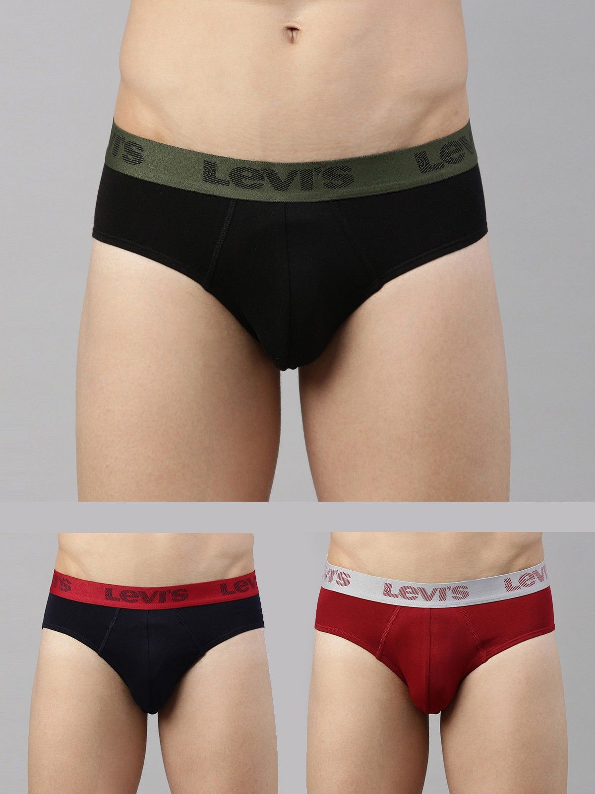 levi's Pack of 3 Tag Free Comfort & Smartskin Technology Style# 066 Active Supima Cotton Solid Men Brief-picture-12