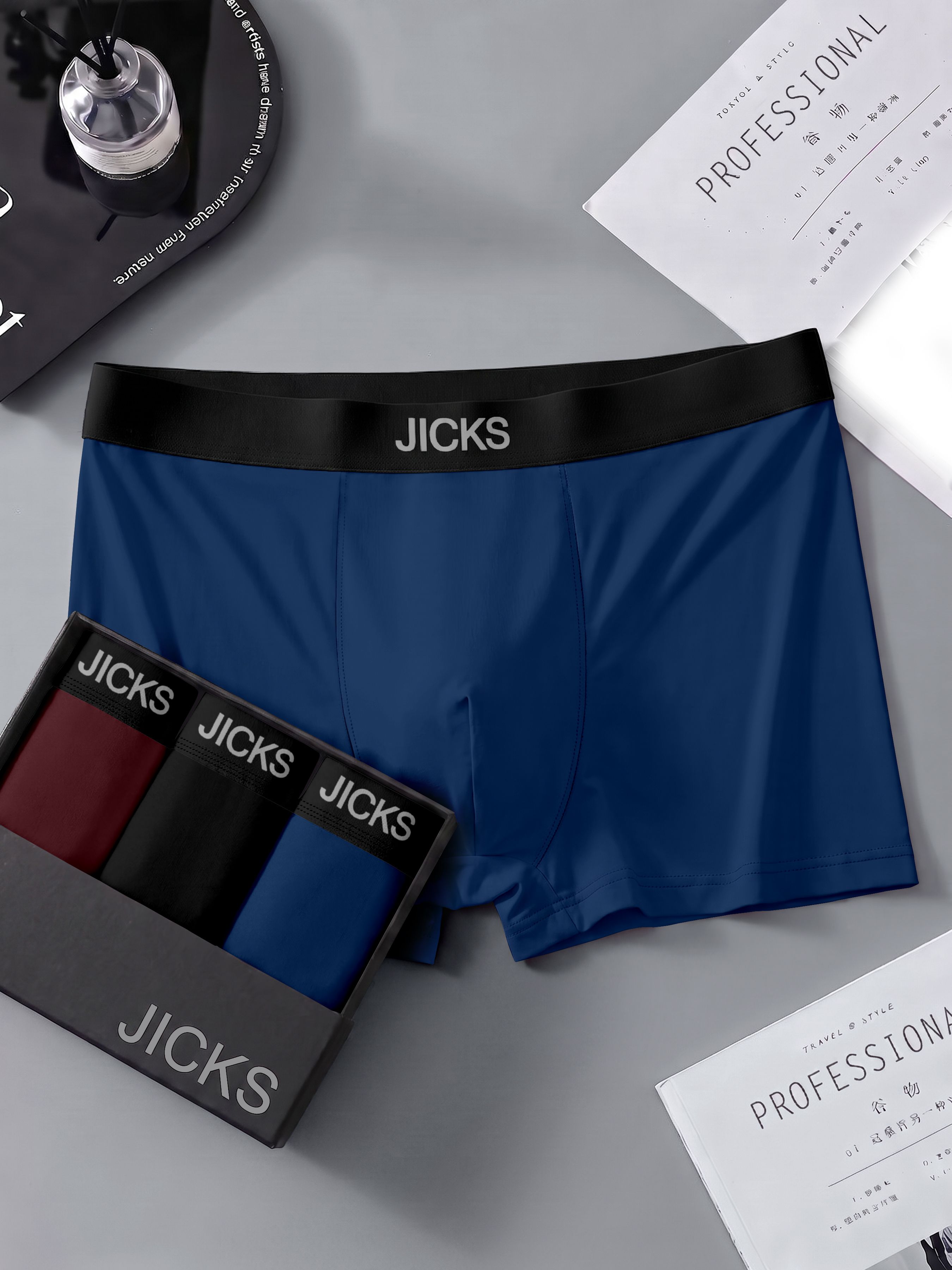 jicks Pack of 3 Solid Men Trunk-picture-24