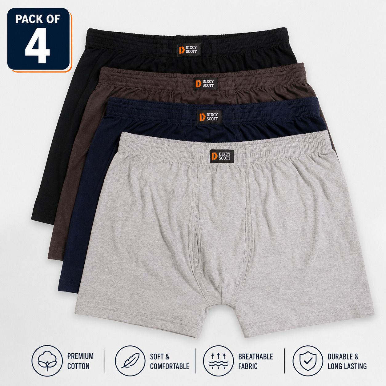dixcy scott Pack of 4 Solid Men Trunk-picture-20